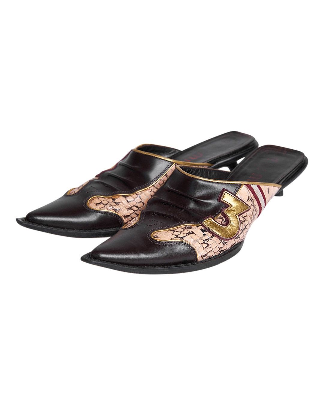 Miu Miu Miu Miu S/S2000 Number "3" Pointy Mules Size US 8 / IT 38 - 1 Thumbnail
