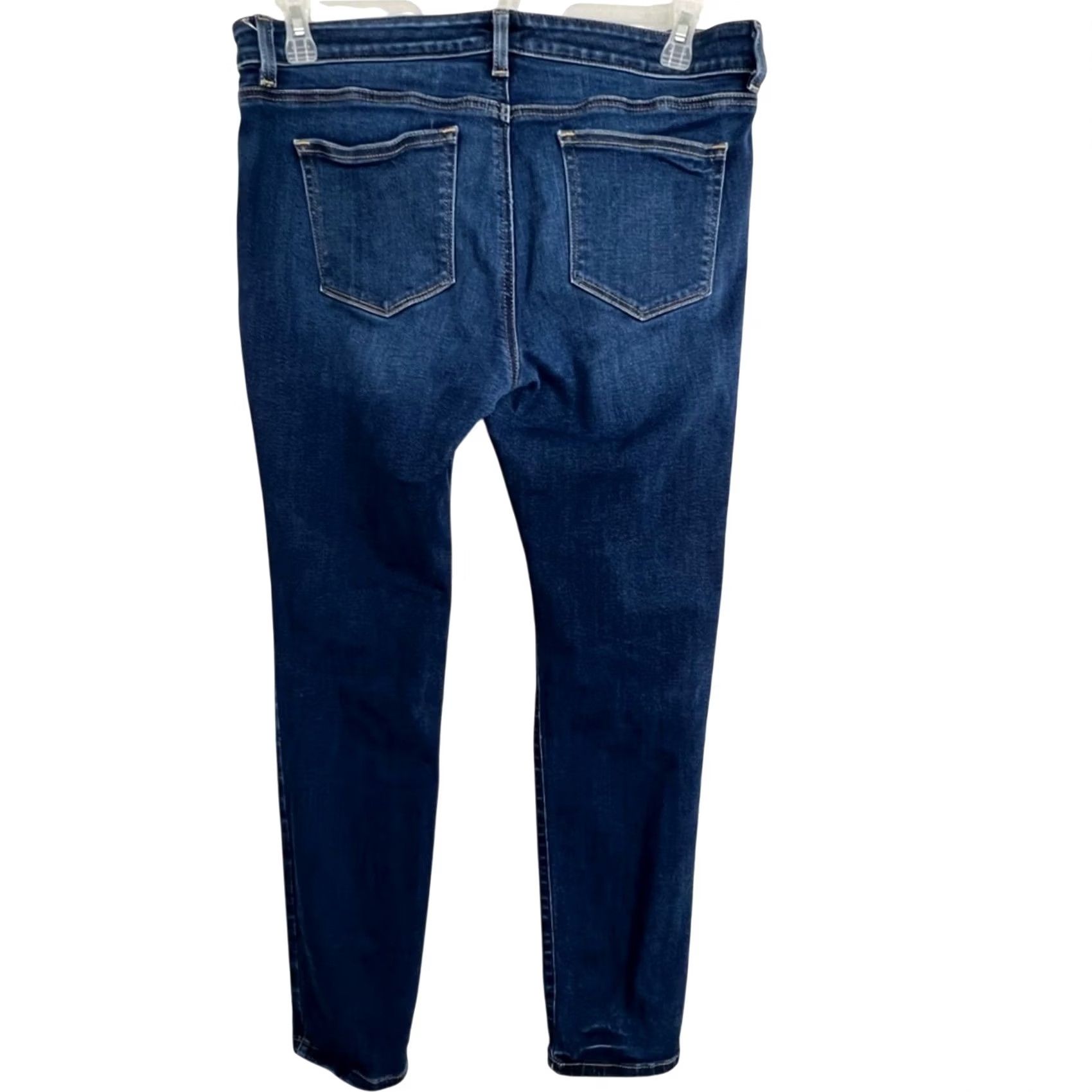 Vineyard Vines Vineyard Vines Womens Jeans 12 Dark Wash Blue Denim Straight Leg Stretch Jeans Women Size 34" / US 12 / IT 48 - 2 Thumbnail