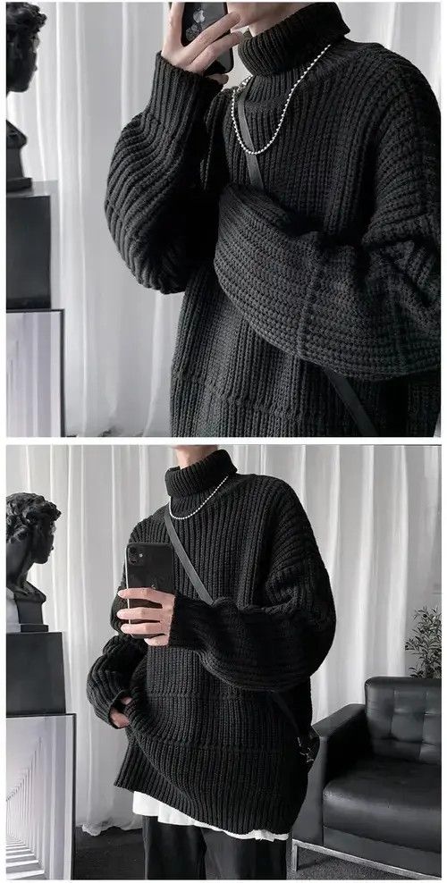 Aran Isles Knitwear Turtle Neck - Style Streetwear Knitted Sweatshirt Size US XL / EU 56 / 4 - 2 Thumbnail