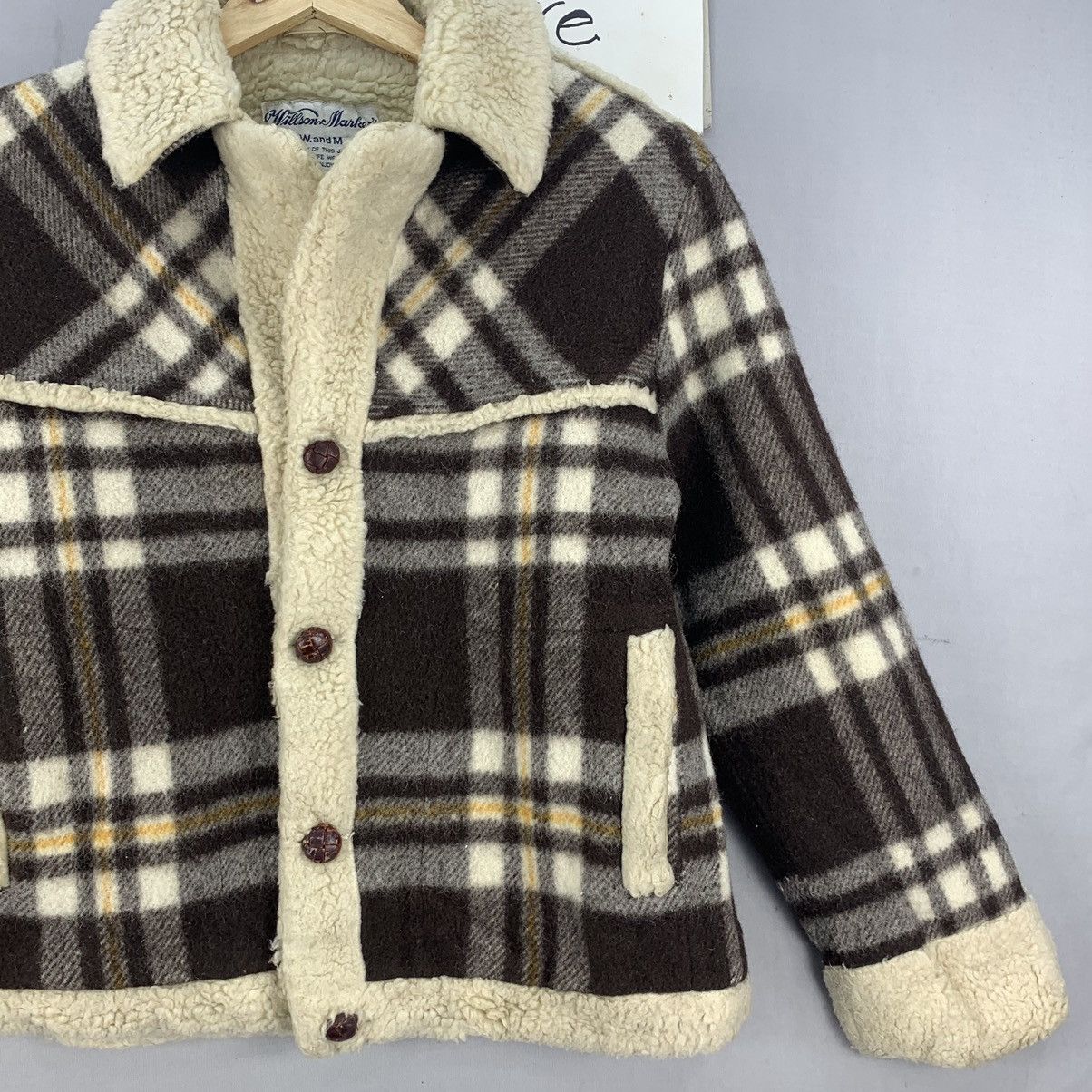 Japanese Brand Vintage Japan Sherpa Wool Plaid Jacket Size US S / EU 44-46 / 1 - 4 Thumbnail