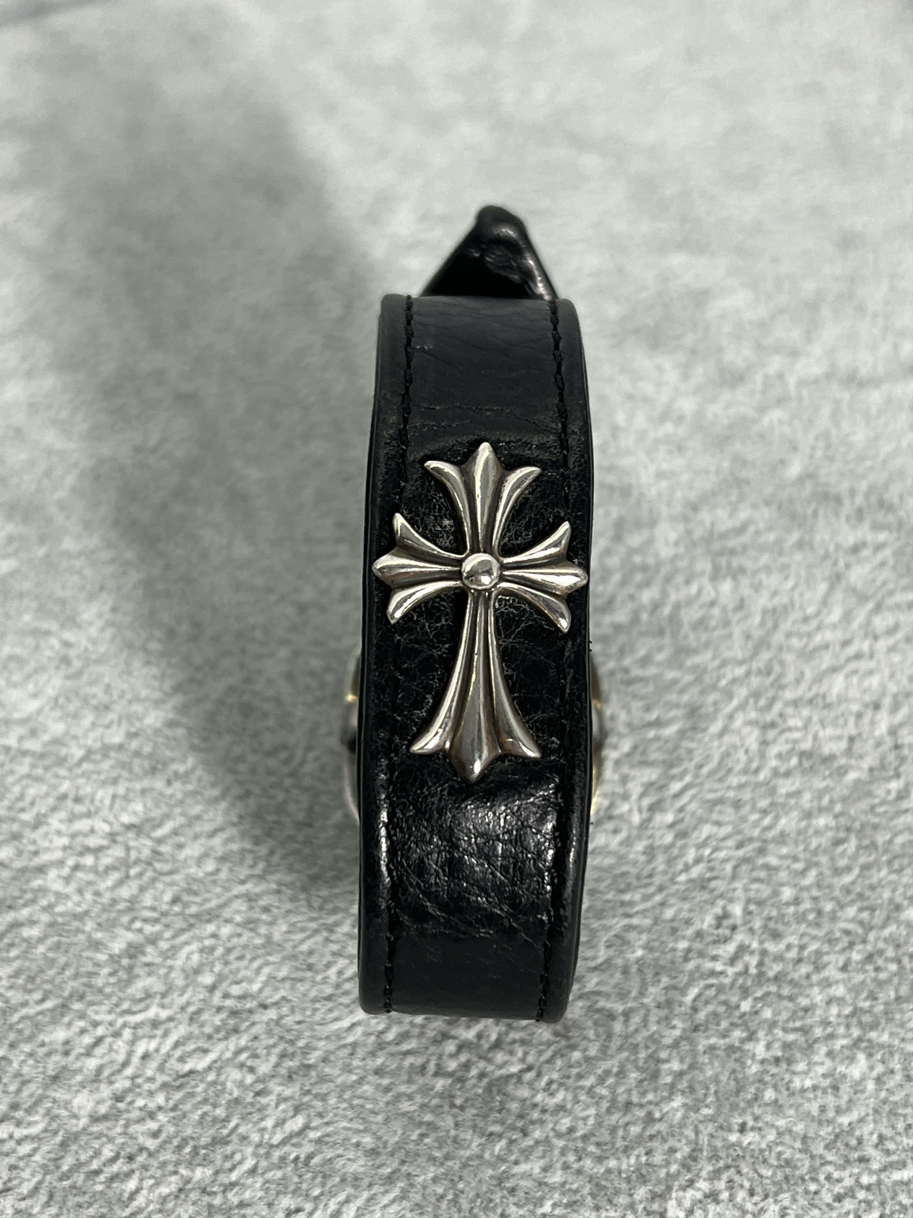 Chrome Hearts Chrome Hearts Leather Bracelet Cross Buckle 925 Size ONE SIZE - 3 Thumbnail