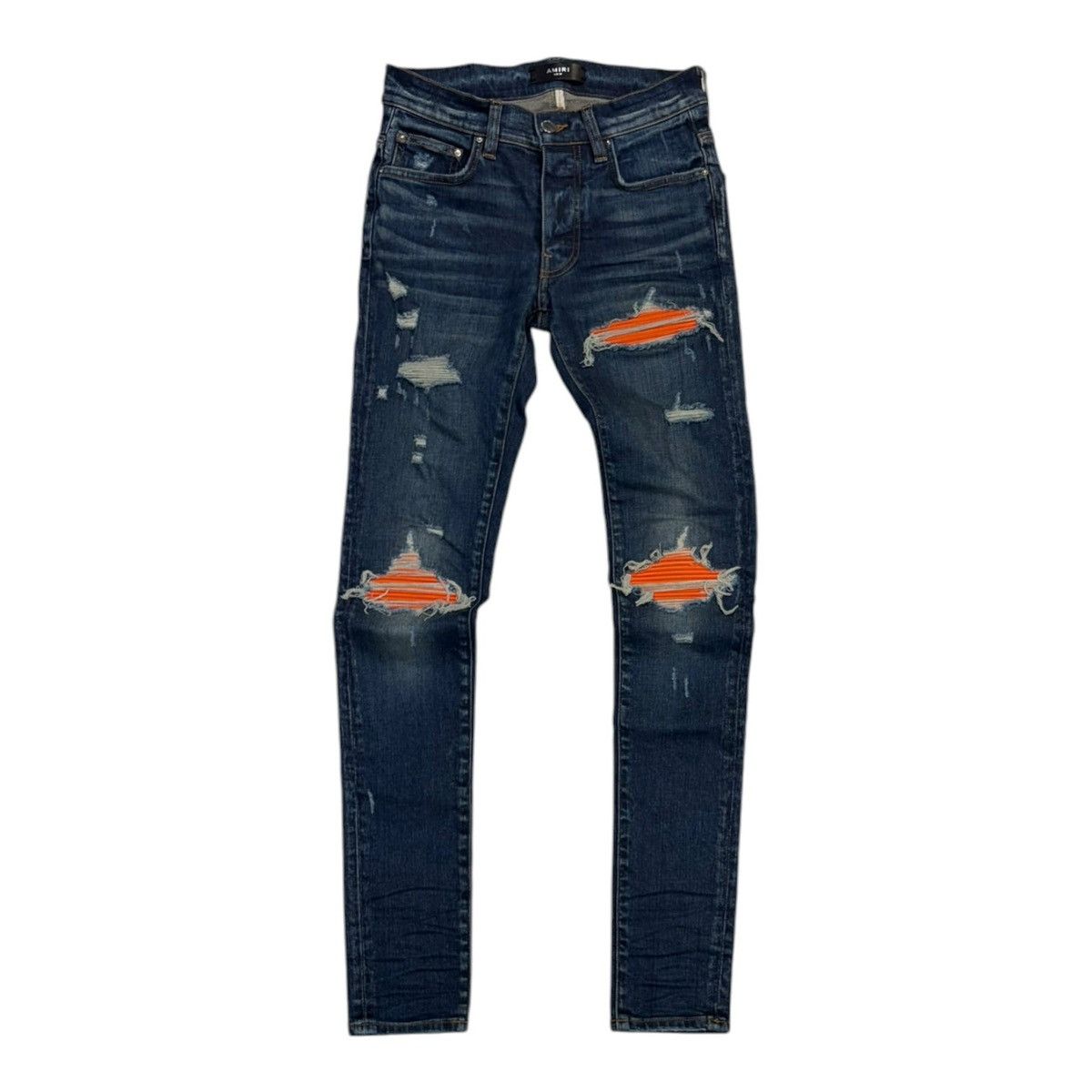 Amiri Amiri MX1 Jeans Deep Classic Indigo Black Patch Sz 29 | Grailed
