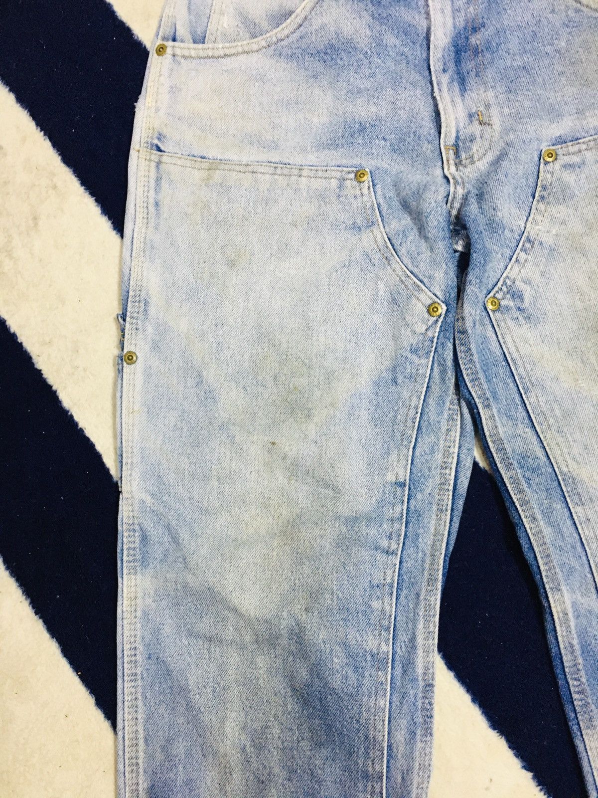 Other Key Carpenter Double Knee Dirty Distressed Jeans (17) Size US 30 / EU 46 - 7 Thumbnail