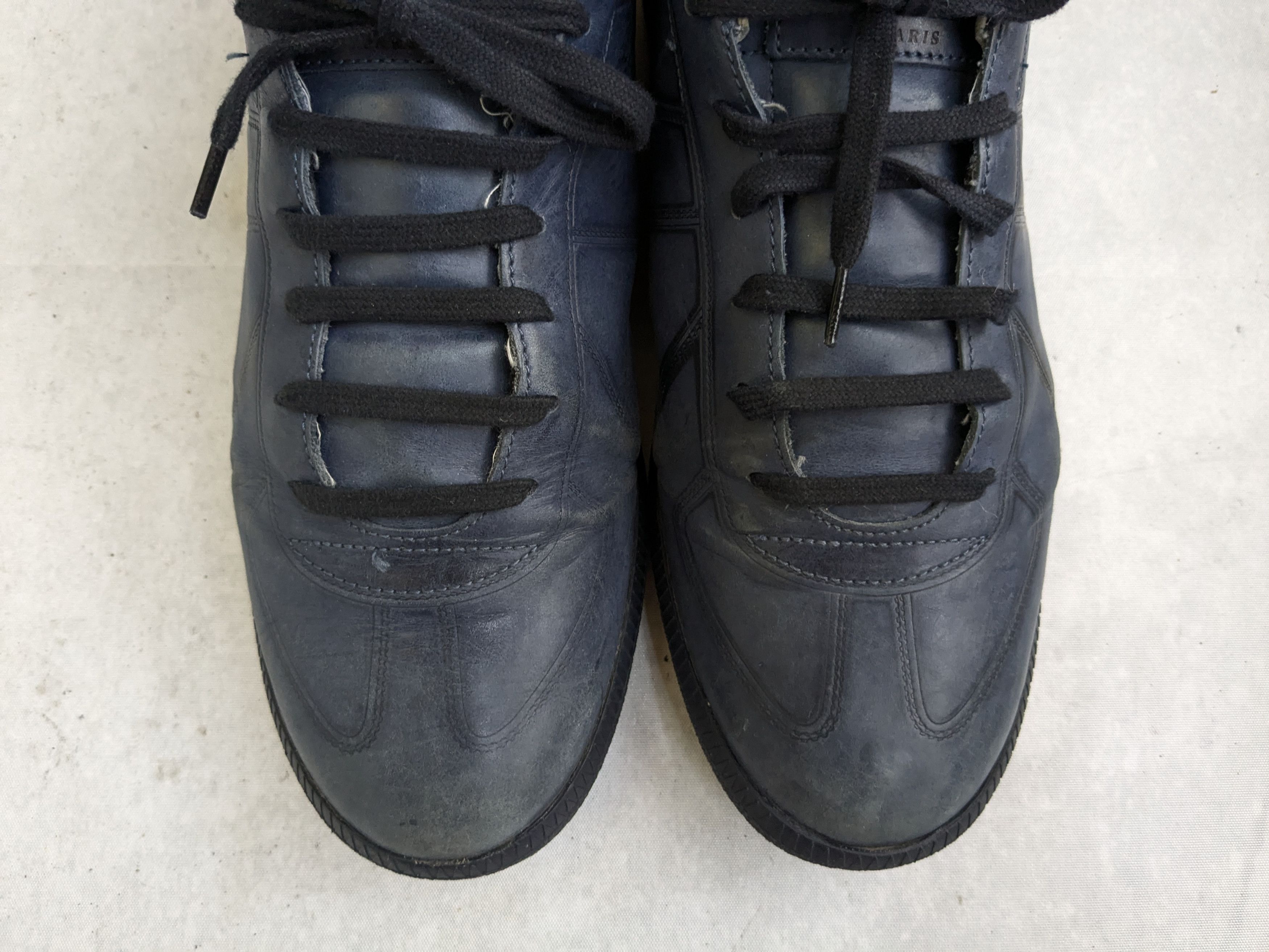 Maison Margiela Maison Margiela Replica GAT Sneakers Blue 9 42 Leather Low Size US 9 / EU 42 - 3 Thumbnail