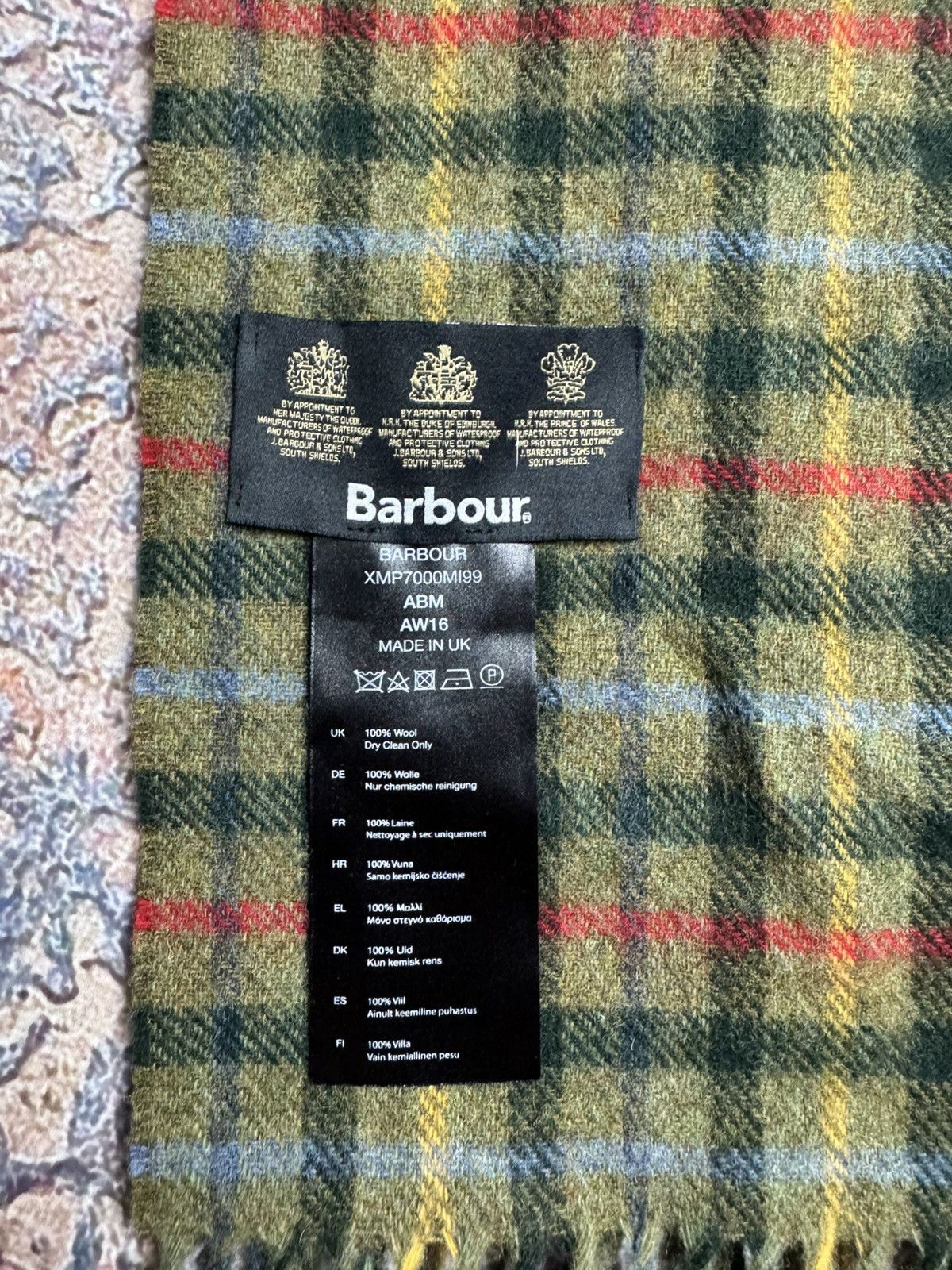 Barbour Barbour vintage scarf wool 100% Luxury Size ONE SIZE - 2 Thumbnail