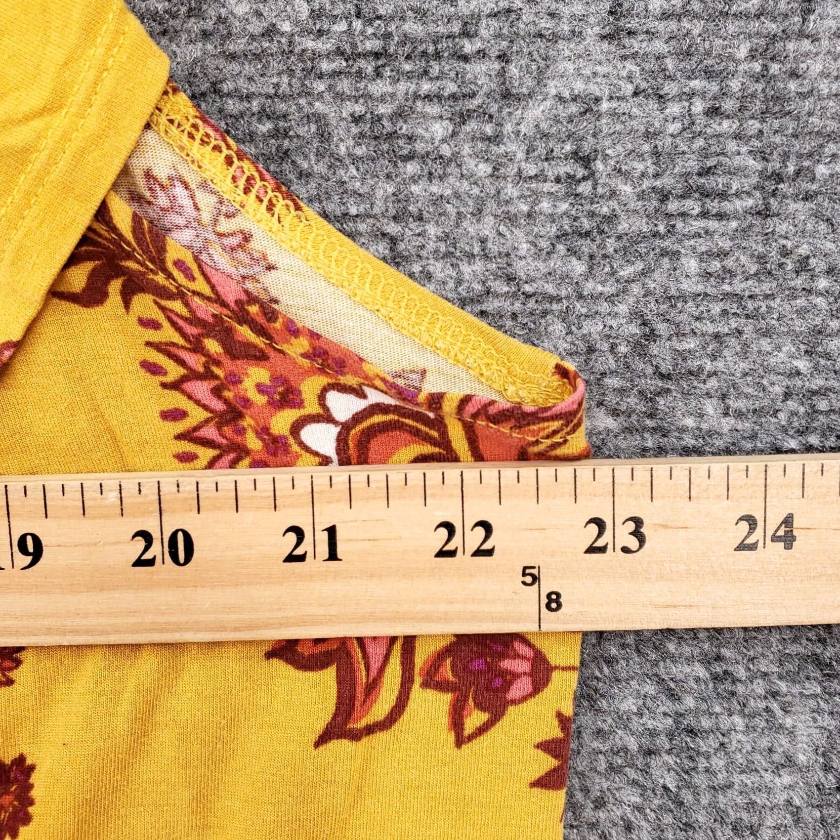 Old Navy Old Navy Blouse Womens 2XL XXL Yellow Floral Off The Shoulder Peasant Boho Top Size XXL / US 16-18 / IT 52-54 - 6 Thumbnail