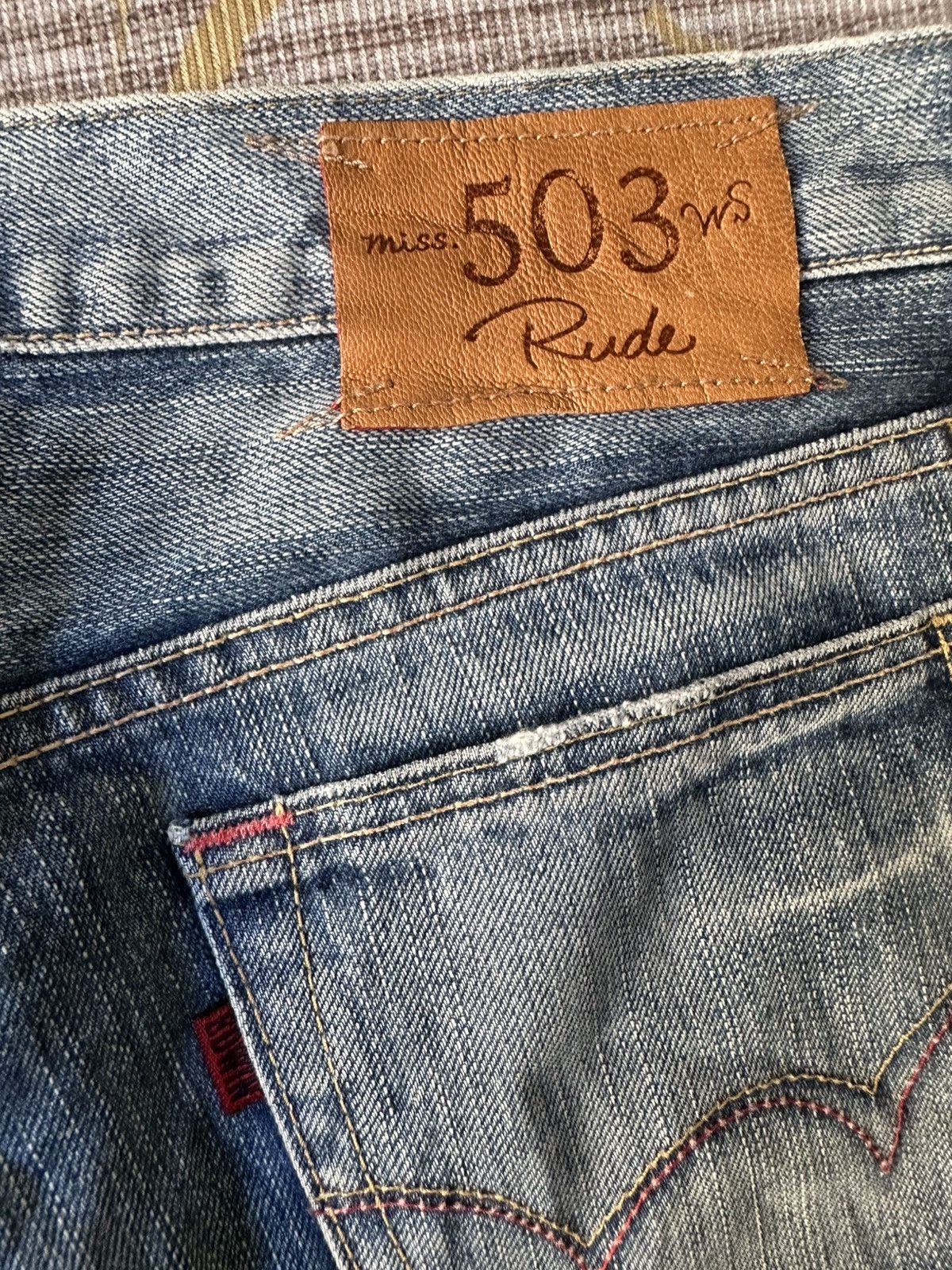 If Six Was Nine FLARE Edwin Miss 503 Rude Distressed Denim Size 30" / US 8 / IT 44 - 18 Thumbnail