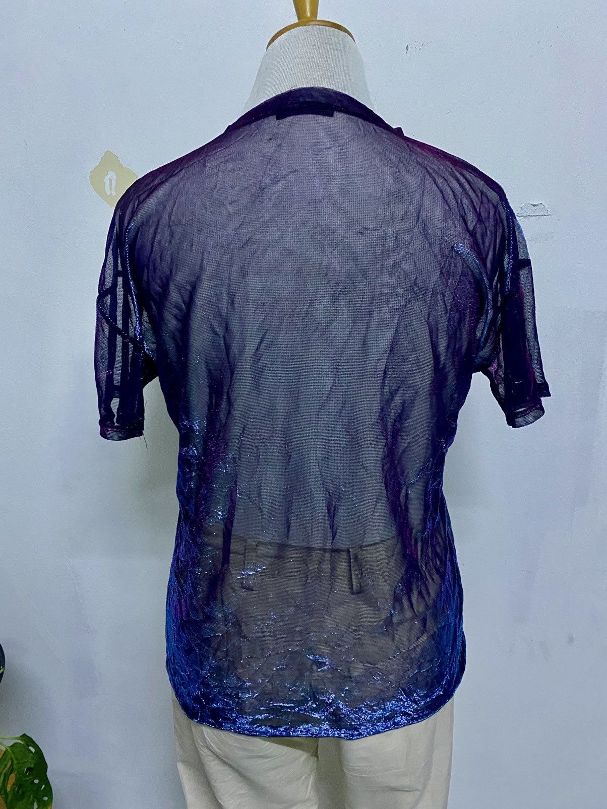 Shein SHEIN Holographic Mesh Short Sleeve T-Shirt Size M / US 6-8 / IT 42-44 - 3 Thumbnail