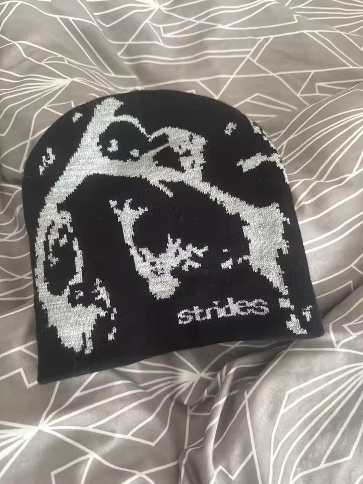 Vintage Beanie Strides Splatter Winter Hat Size ONE SIZE - 1 Thumbnail