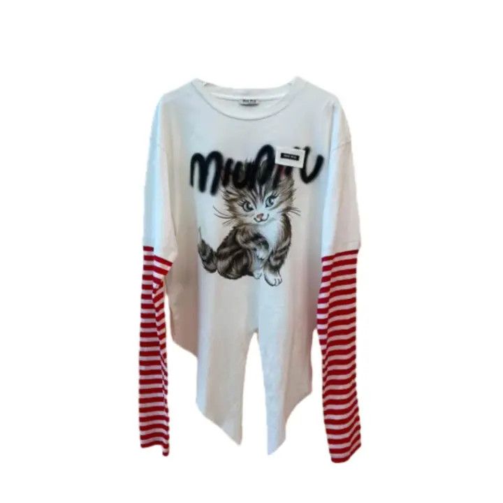 Miu Miu Miu Miu Cat Graffiti Long Sleeve Top 0079 Size S / US 4 / IT 40 - 1 Thumbnail