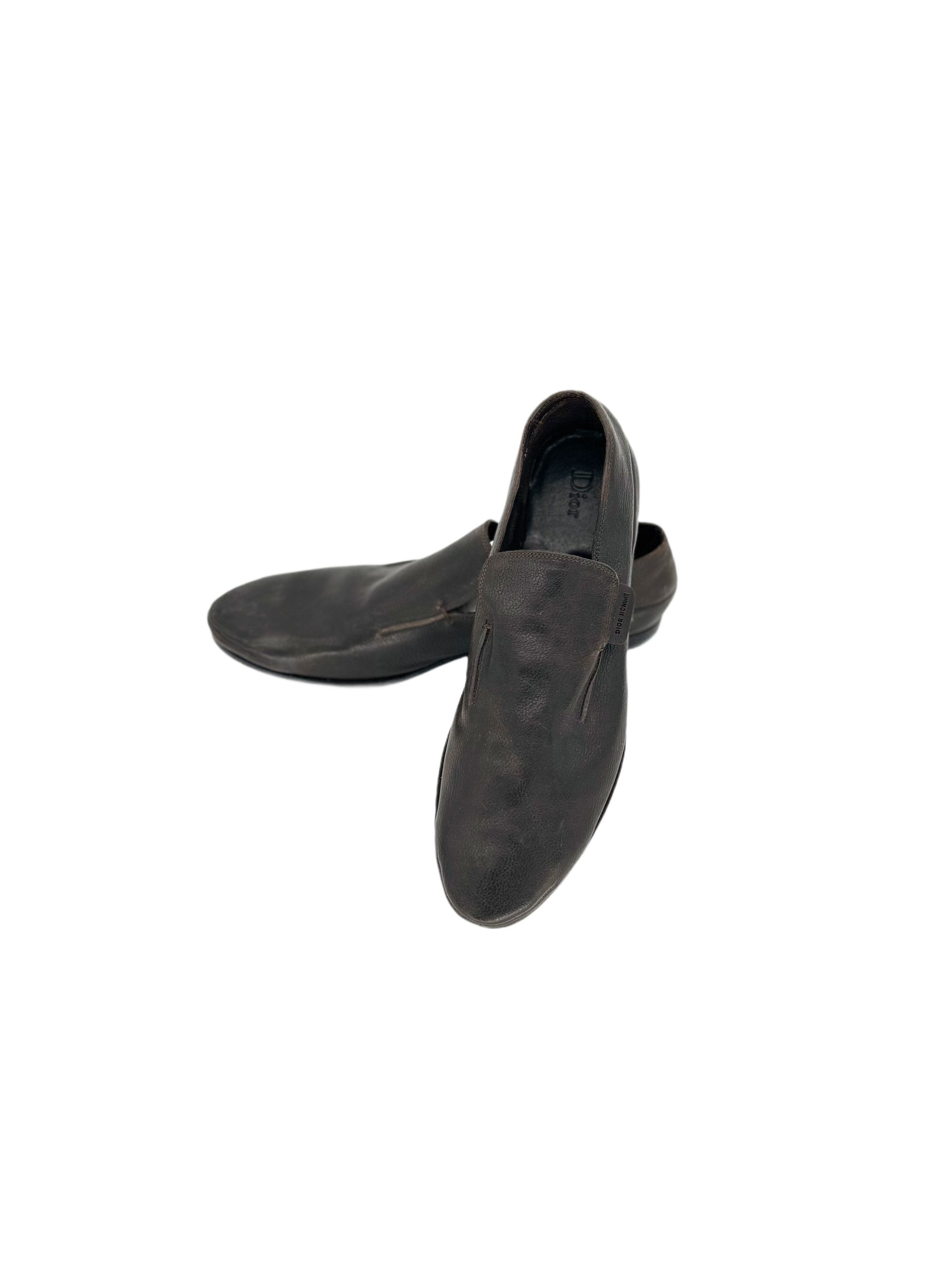 Dior Dior Homme Brown Grained Leather Deconstructed Loafer Size US 10 / EU 43 - 4 Thumbnail