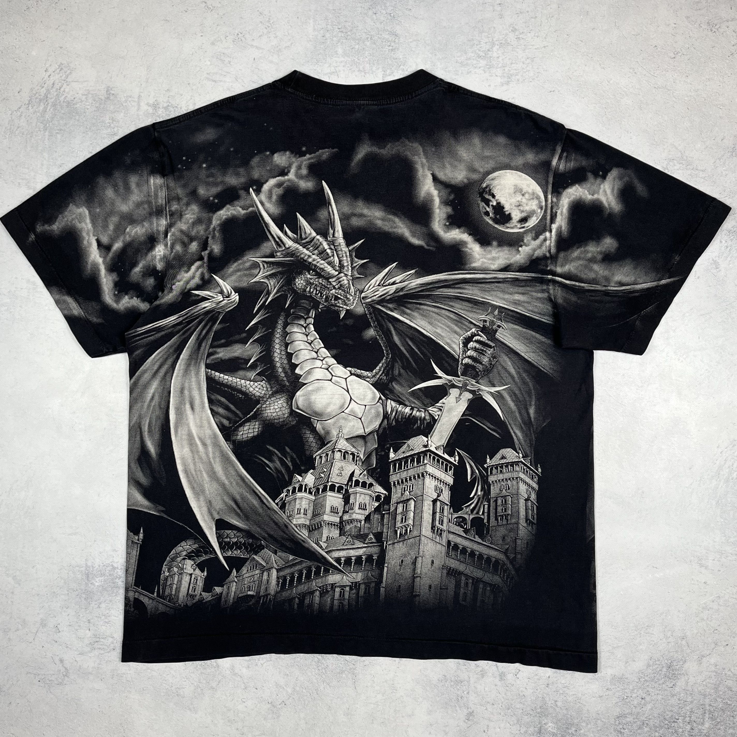 Vintage Vintage Dragon All Over Print T Shirt 1990’s Size US XL / EU 56 / 4 - 11 Thumbnail