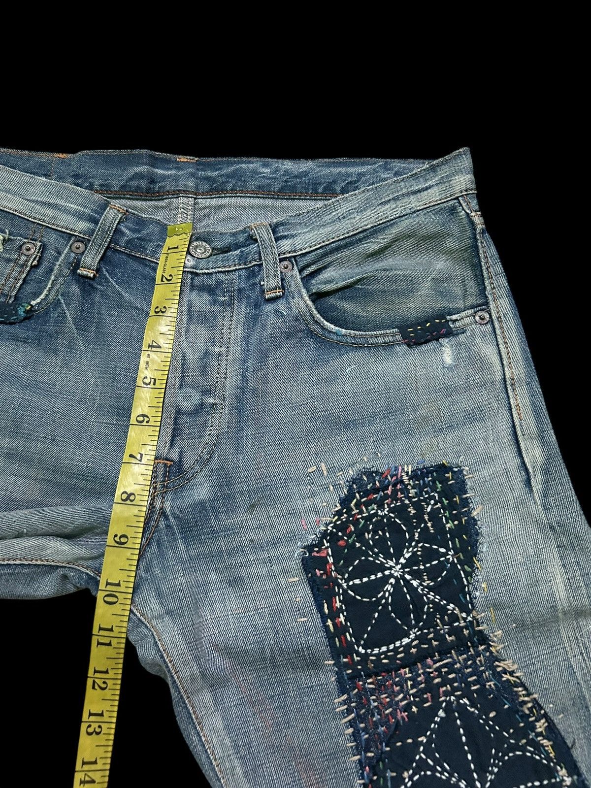 Edwin × Kapital × Vintage 🔥 VINTAGE EDWIN SELVEDGE DISTRESSED CUSTOM MADE DENIM JEANS Size US 34 / EU 50 - 22 Thumbnail