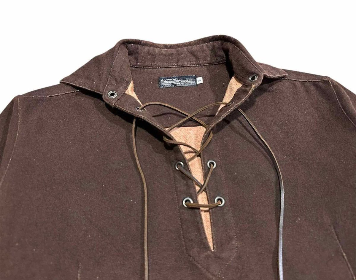5351 POUR LES HOMMES × Japanese Brand × L7 Real Hip 🔥Y2K Archived L7 Real Hip Laces Up Leather Long Sleeve Shirt Size US L / EU 52-54 / 3 - 4 Thumbnail