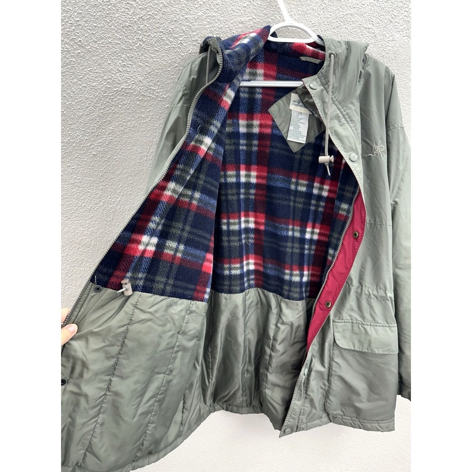 Vintage VINTAGE Natural Reflections Jacket Men Large Zip Up Hooded Lined Polyester Half Flannel VTG Brown Modern Outdoor 80s 90s Size US L / EU 52-54 / 3 - 4 Thumbnail