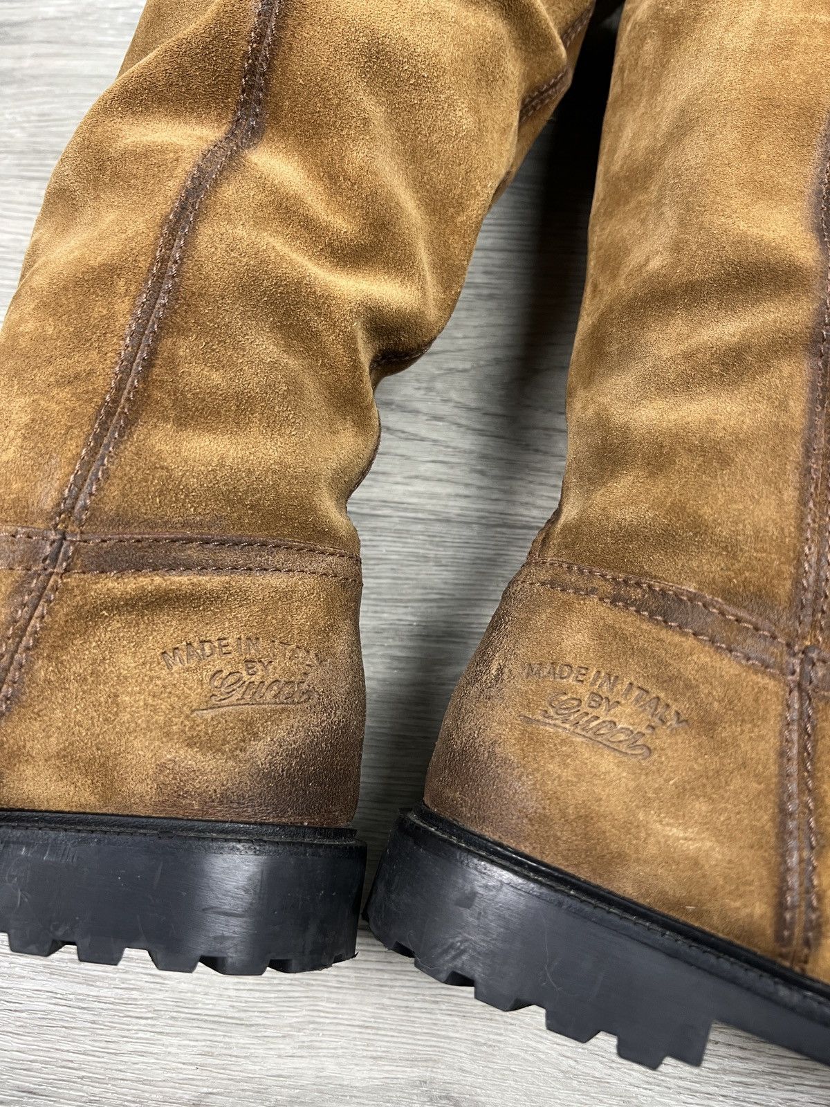 Gucci Gucci Saint Moritz Women Brown Suede Fur Lined Boot Size US 7.5 / IT 37.5 - 9 Thumbnail