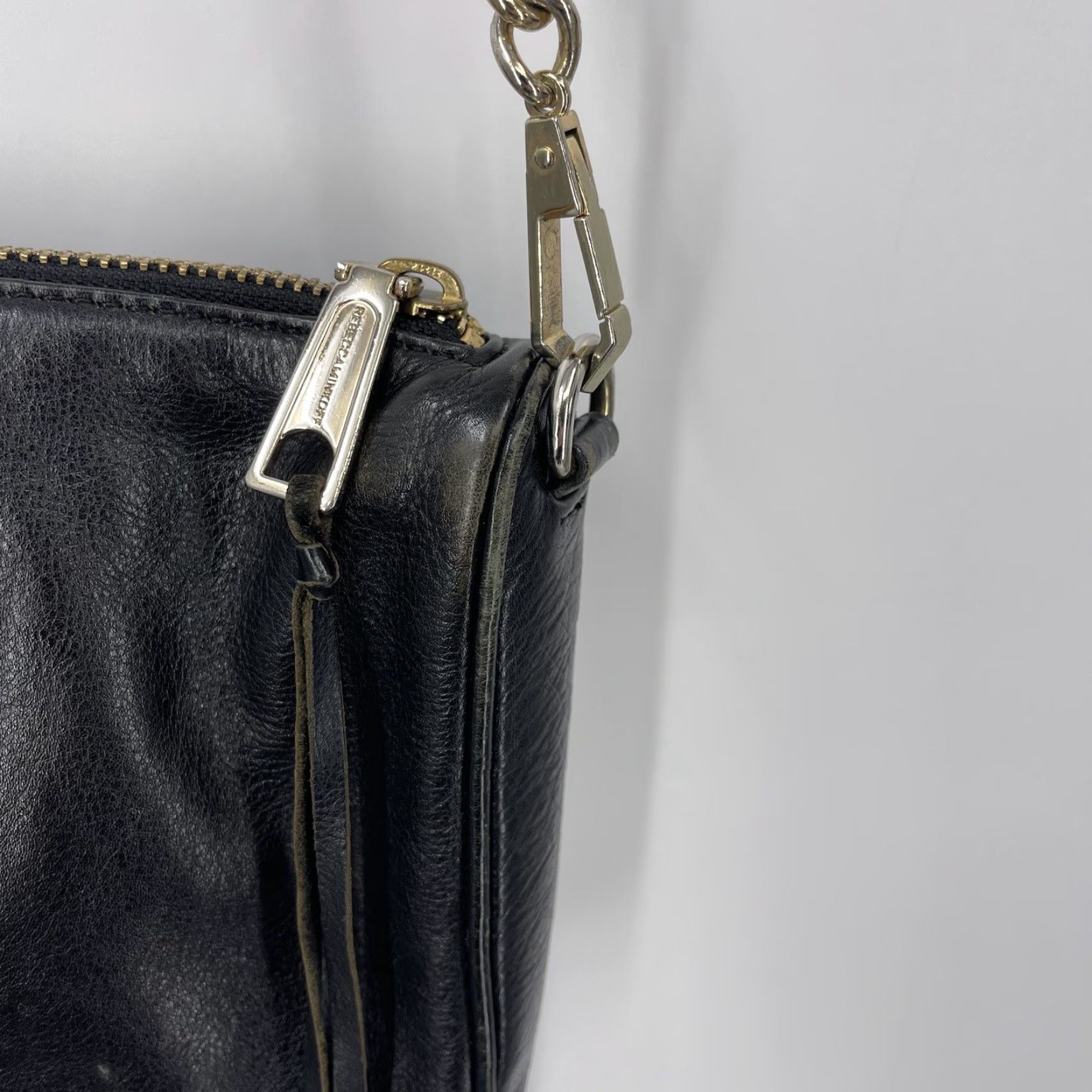 Rebecca Minkoff Rebecca Minkoff Purse 5 Zip Crossbody Studded Black Gold Hardware Wallet? Size ONE SIZE - 5 Thumbnail