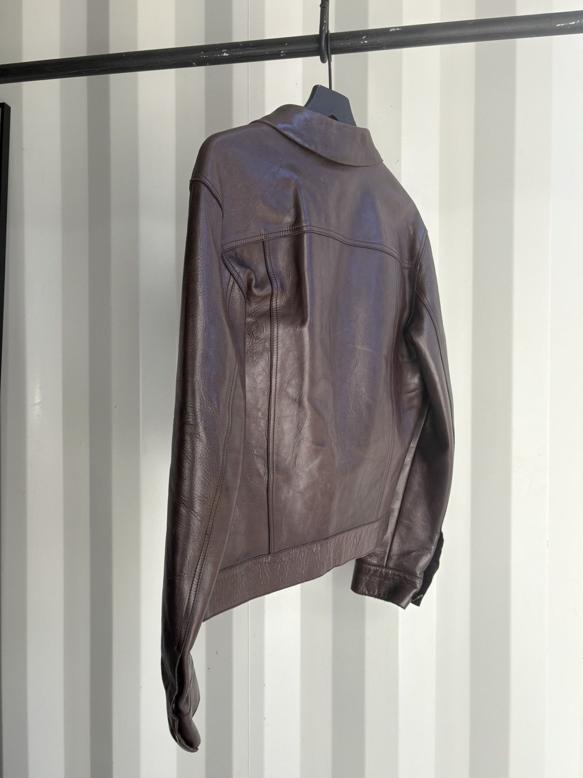 Gucci Gucci Tom Ford Era Leather Trucker Jacket Sample RARE Size US M / EU 48-50 / 2 - 5 Thumbnail