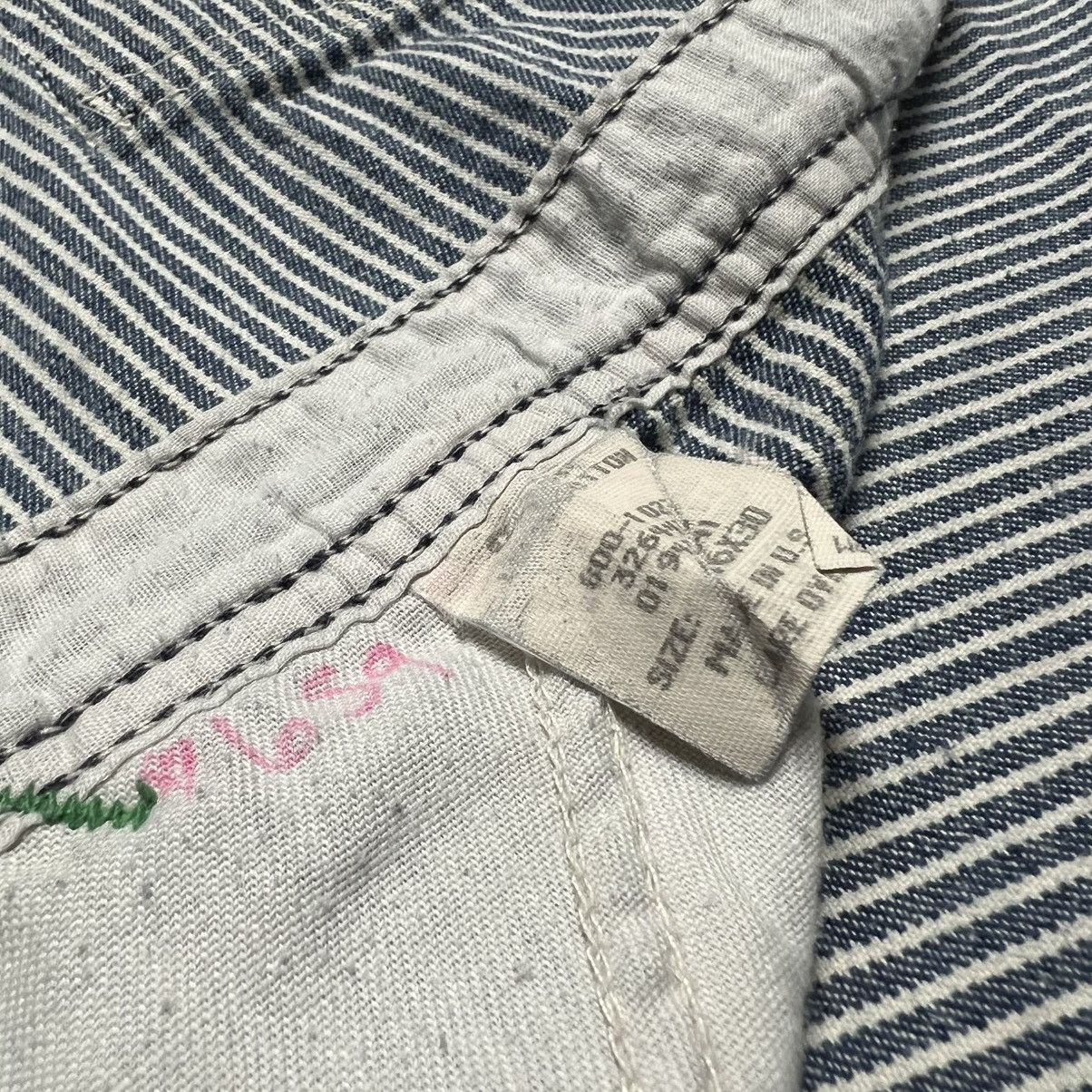 Oshkosh × Vintage Vintage 60’s OshKosh Bgosh Vestbak Hickory Stripe Overalls Size US 44 / EU 60 - 13 Thumbnail