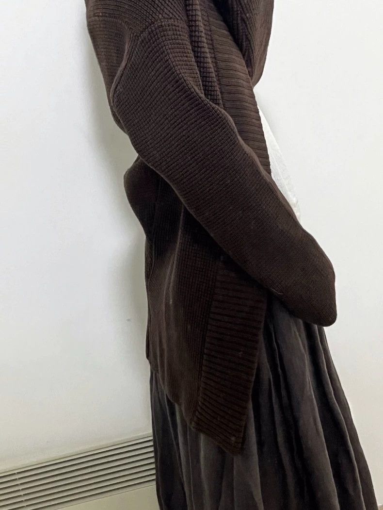 Yohji Yamamoto Yohji Yamamoto Yohji Yamamoto Chocolate Brown Sweater Size US M / EU 48-50 / 2 - 5 Thumbnail