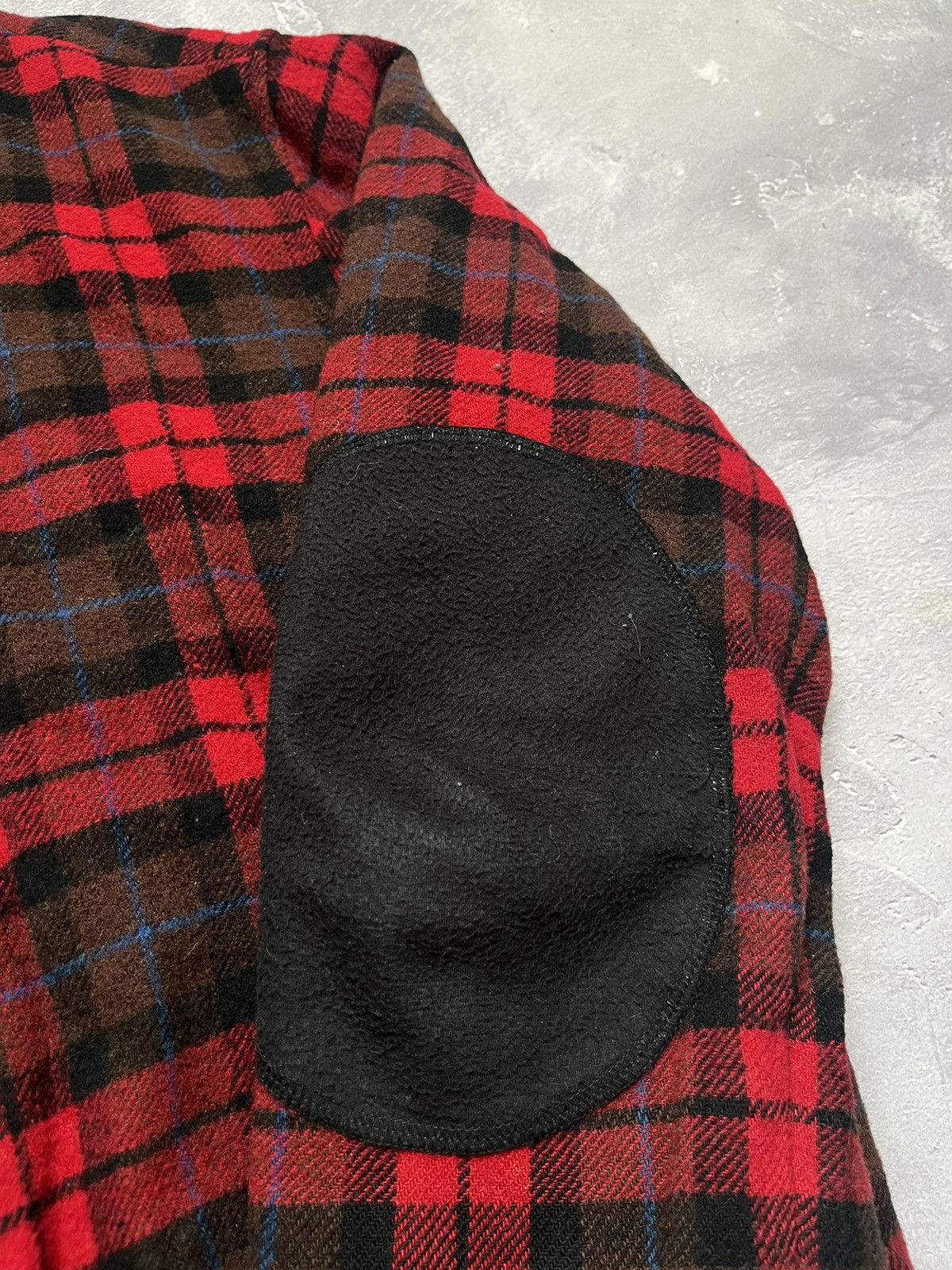 V AVE SHOE REPAIR Fifth Avenue Shoe Repair Bomber Jacket Wool Checkered Plaid Size US L / EU 52-54 / 3 - 7 Thumbnail