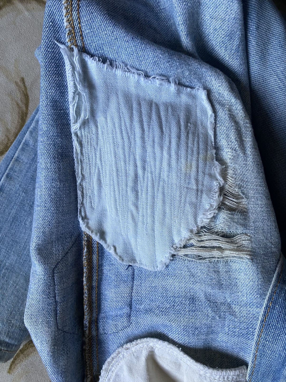 If Six Was Nine 🔥FLARE🔥Vintage Lee Riders Flare Distressed Denim Size US 27 - 10 Thumbnail