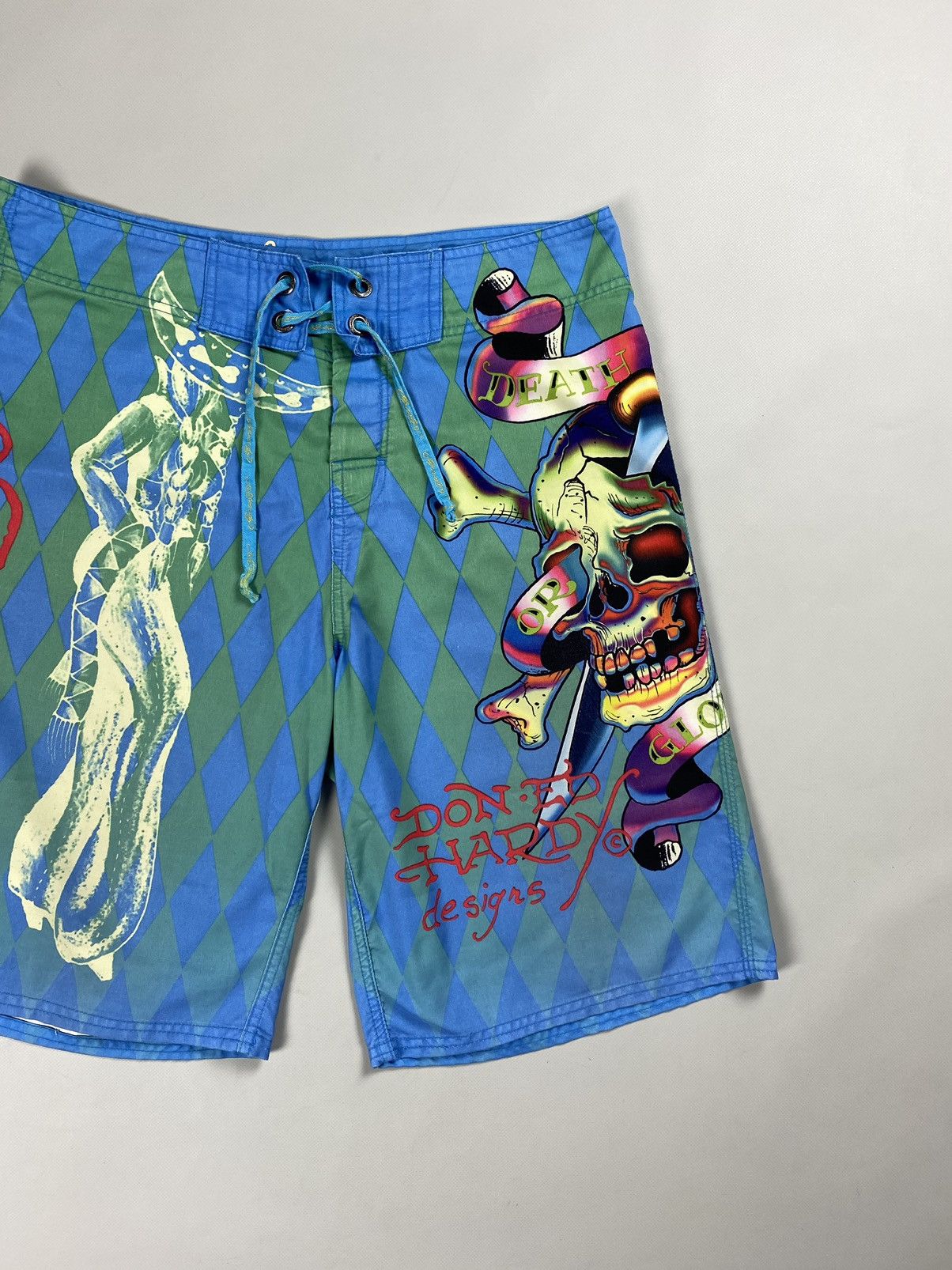 Ed Hardy Ed Hardy Y2K men’s overprinted surf swim shorts size ~ 32 Size US 32 / EU 48 - 3 Thumbnail