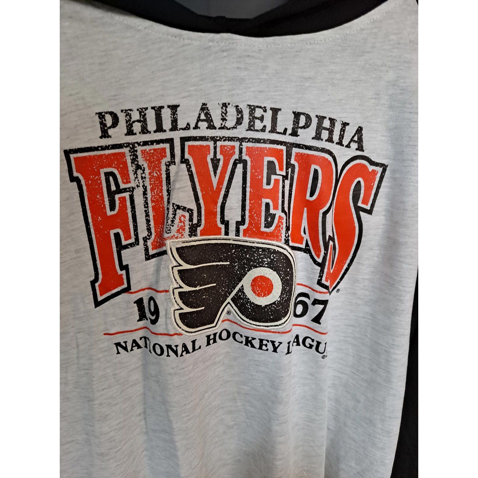 NHL New NHL Philadelphia Flyers 2 Tone Long Sleeve Hooded Tee Si Size US XL / EU 56 / 4 - 2 Thumbnail