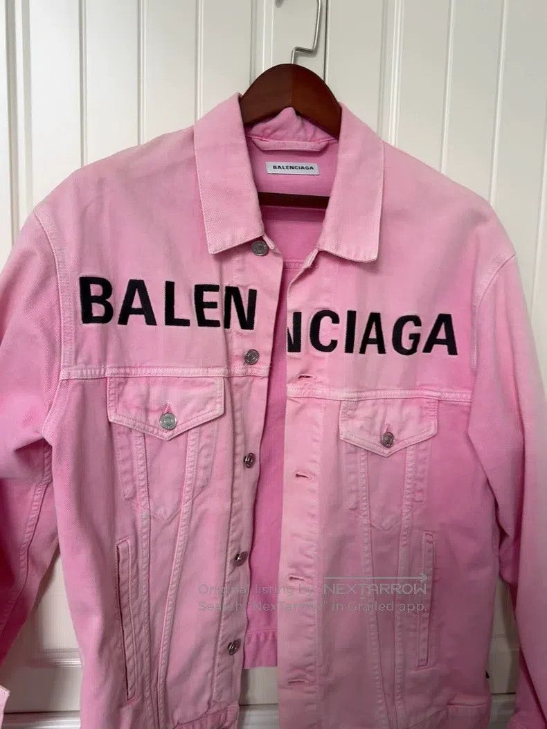 Balenciaga Balenciaga Pink denim jacket Size XXS / US 00 / IT 34 - 2 Thumbnail