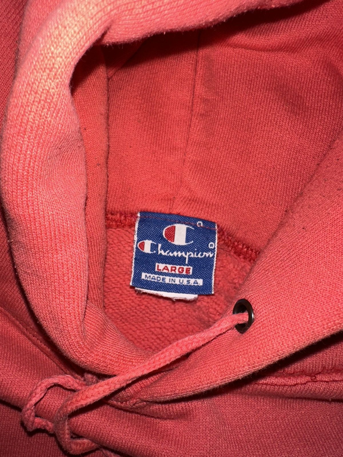 Champion × Vintage Vintage 90’s Champion Salmon Pink Hoodie Sweatshirt Size US L / EU 52-54 / 3 - 4 Thumbnail