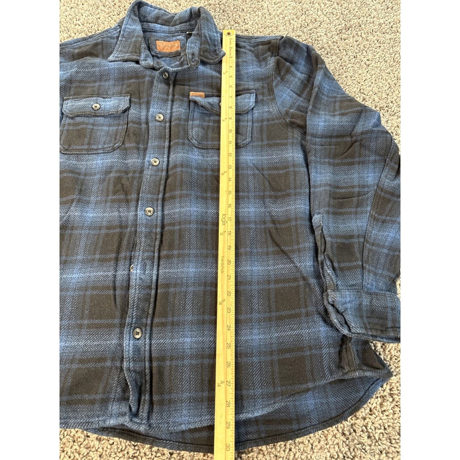 Orvis Orvis Men’s Heavy Flannel Shirt Jacket With Pockets Plaid Thick XL Blue Outdoor Size US XL / EU 56 / 4 - 2 Thumbnail