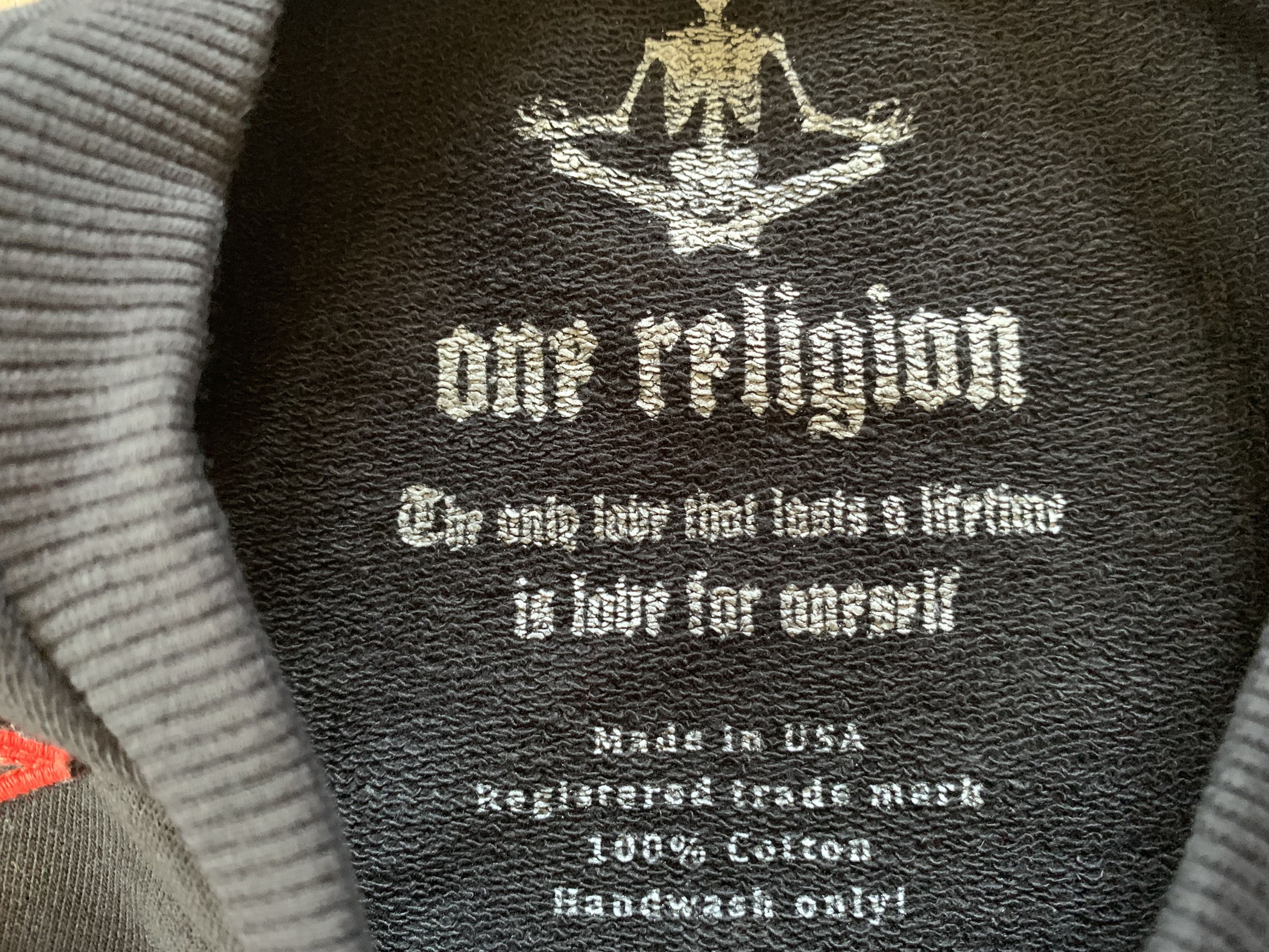 Vintage One Religion Black Printed Sweatshirt Size US M / EU 48-50 / 2 - 9 Thumbnail