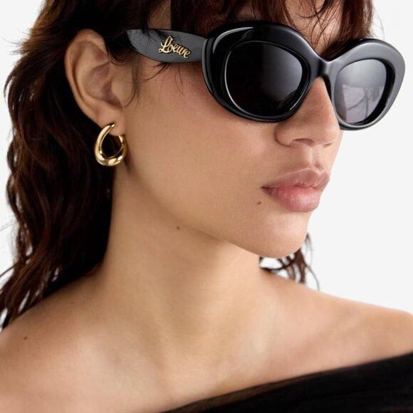 Loewe Loewe LW40153I 25E Sunglasses Ivory Cat Eye Frame, Brown Size ONE SIZE - 2 Thumbnail
