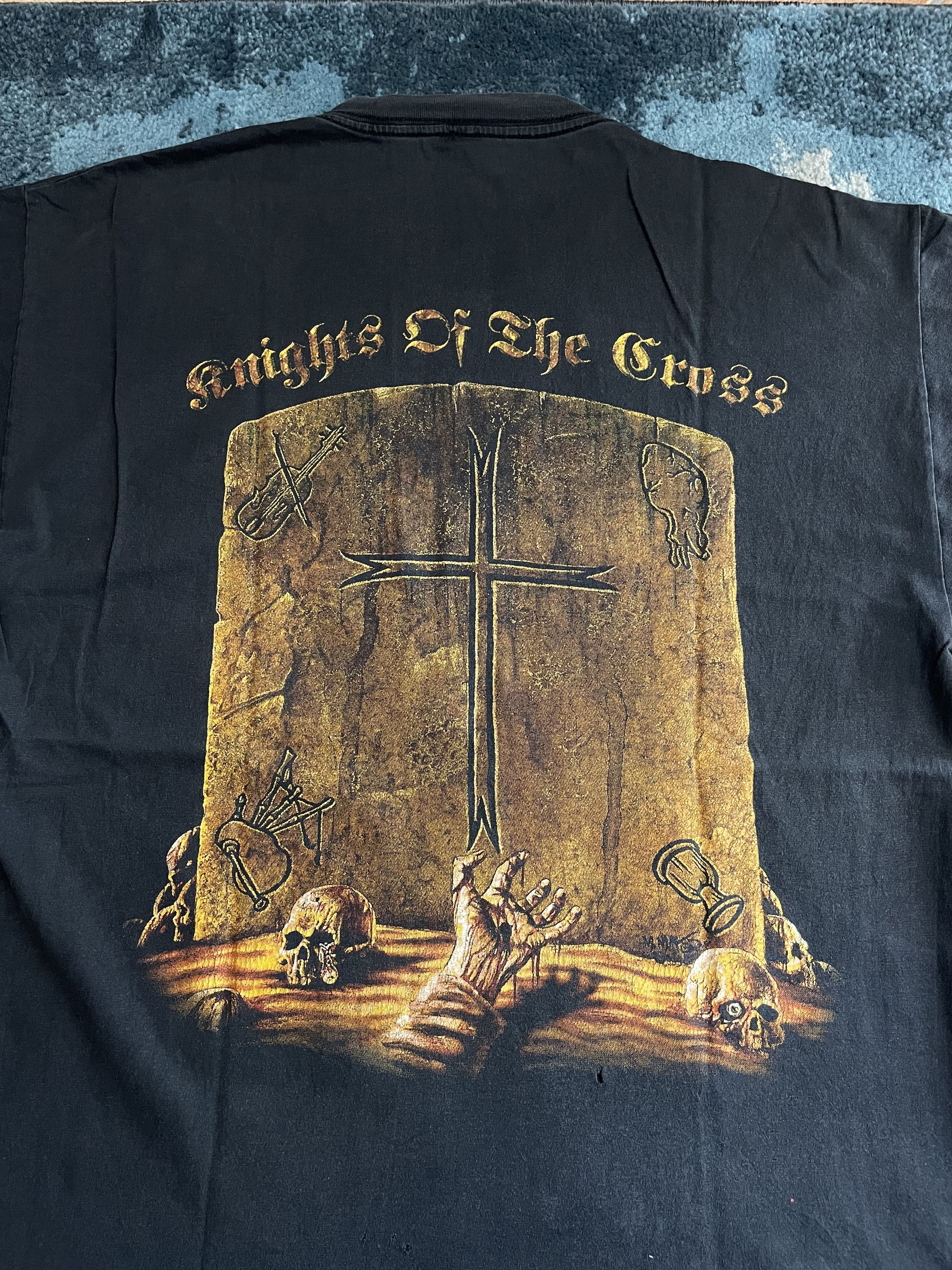 Band Tees × Vintage Grave Digger 90s Vinatge Faded T Shirt Size US L / EU 52-54 / 3 - 5 Thumbnail