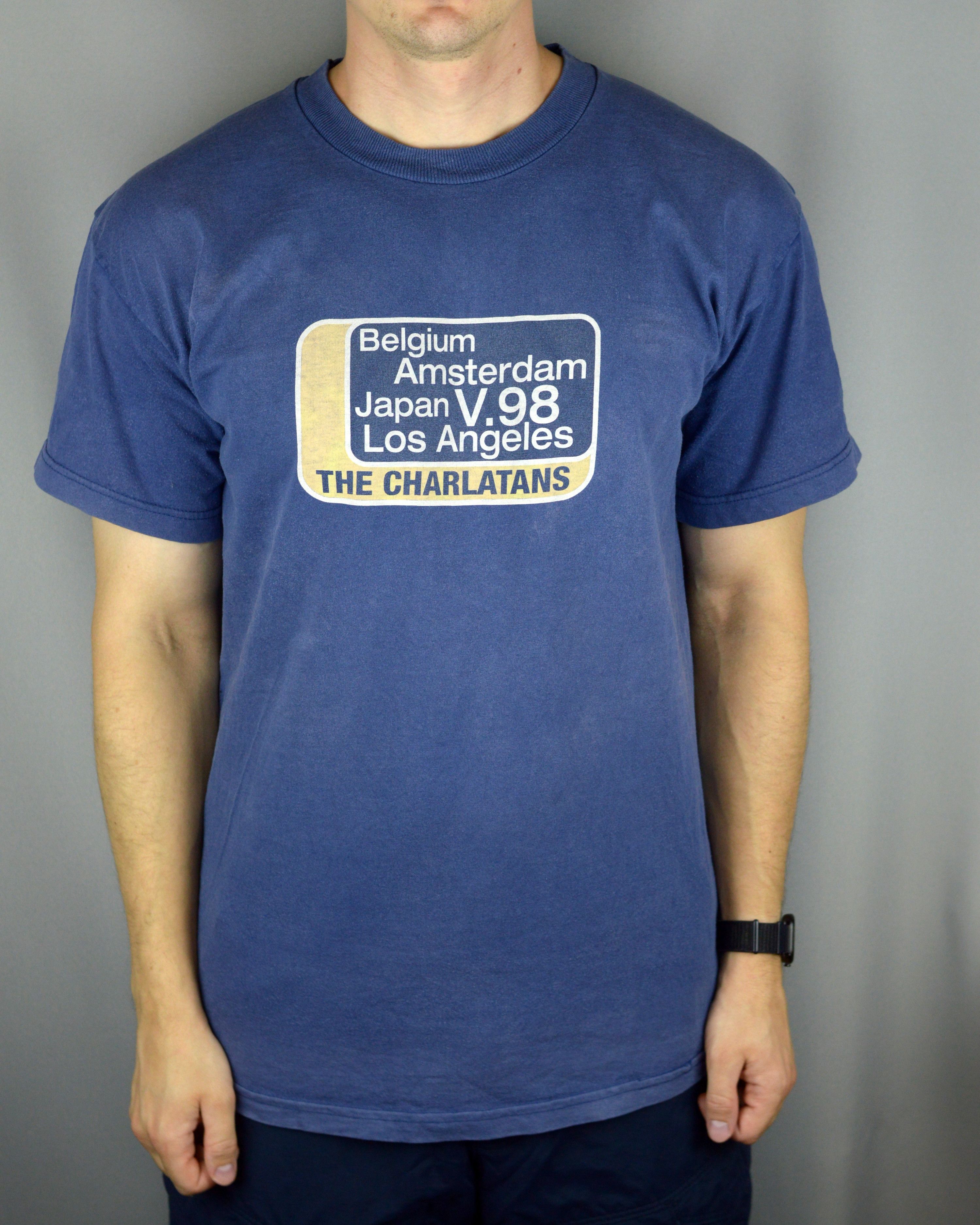 トップス 90s The Charlatans vintage tee Vintage 90's THE CHARLATANS Grey T-Shirt All Size S-5XL Gift