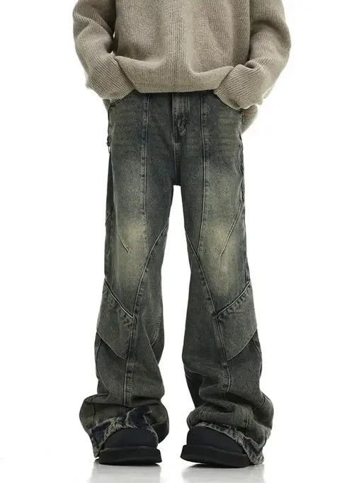Jean Flared Baggy Denim Jeans Size US 29 - 4 Thumbnail