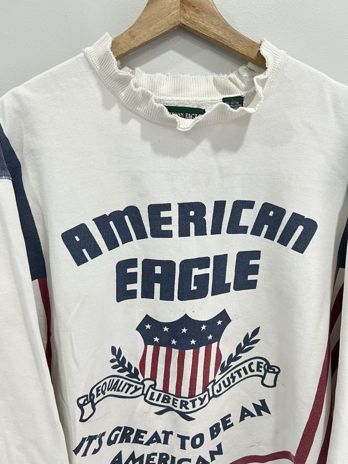 Vintage Vintage 90s American Eagle Sweater Big Print sweatshirt Size US XL / EU 56 / 4 - 3 Thumbnail