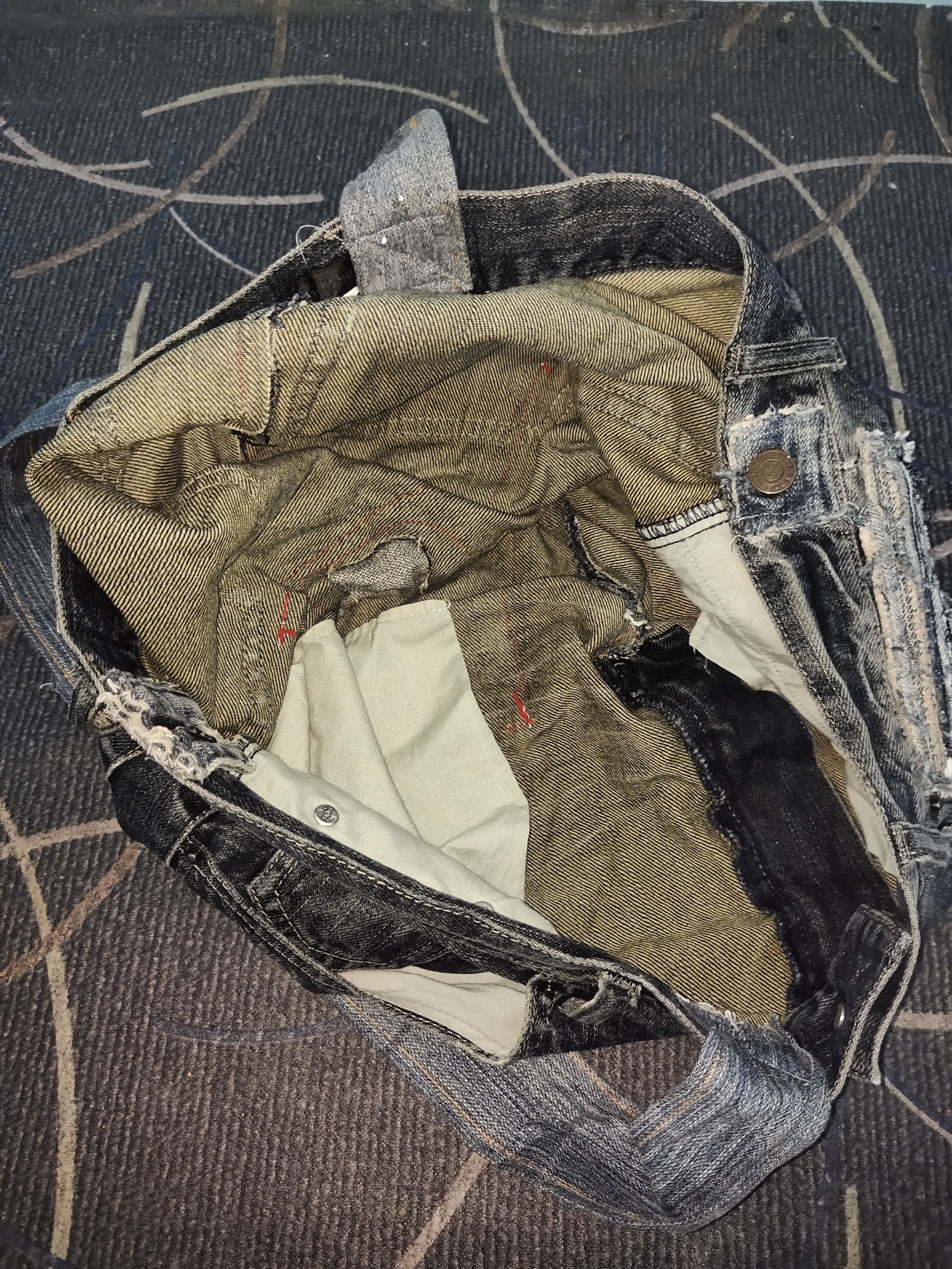 Other Distressed Denim Custom Massanger Jeans Bag Size ONE SIZE - 3 Thumbnail