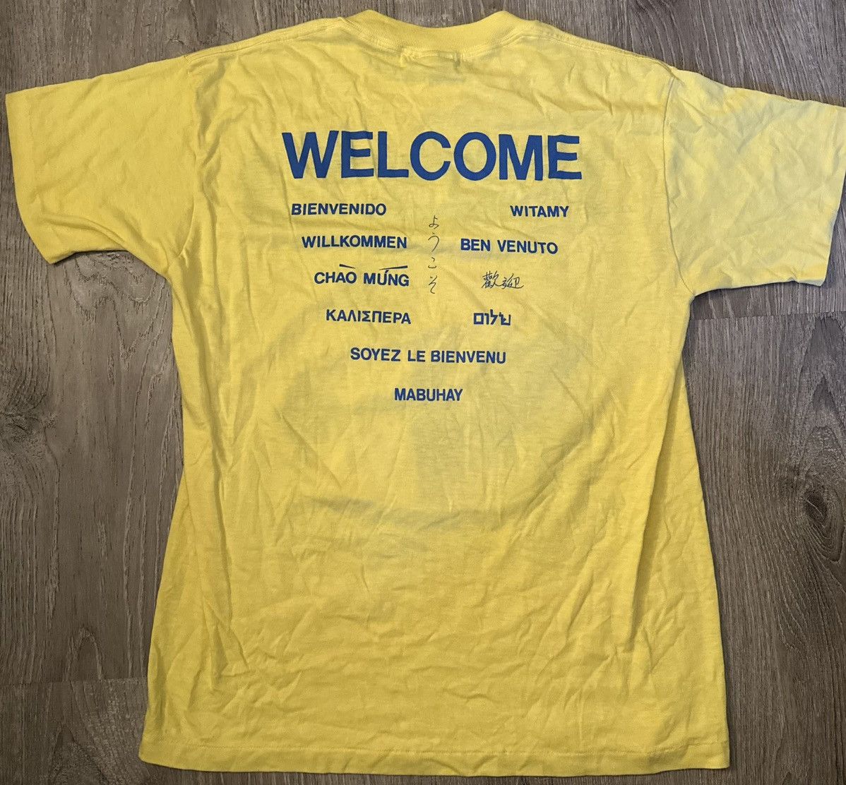 Vintage Vtg 80s Pope John Paul II USA Los Angeles Visit T Shirt Size US L / EU 52-54 / 3 - 4 Thumbnail