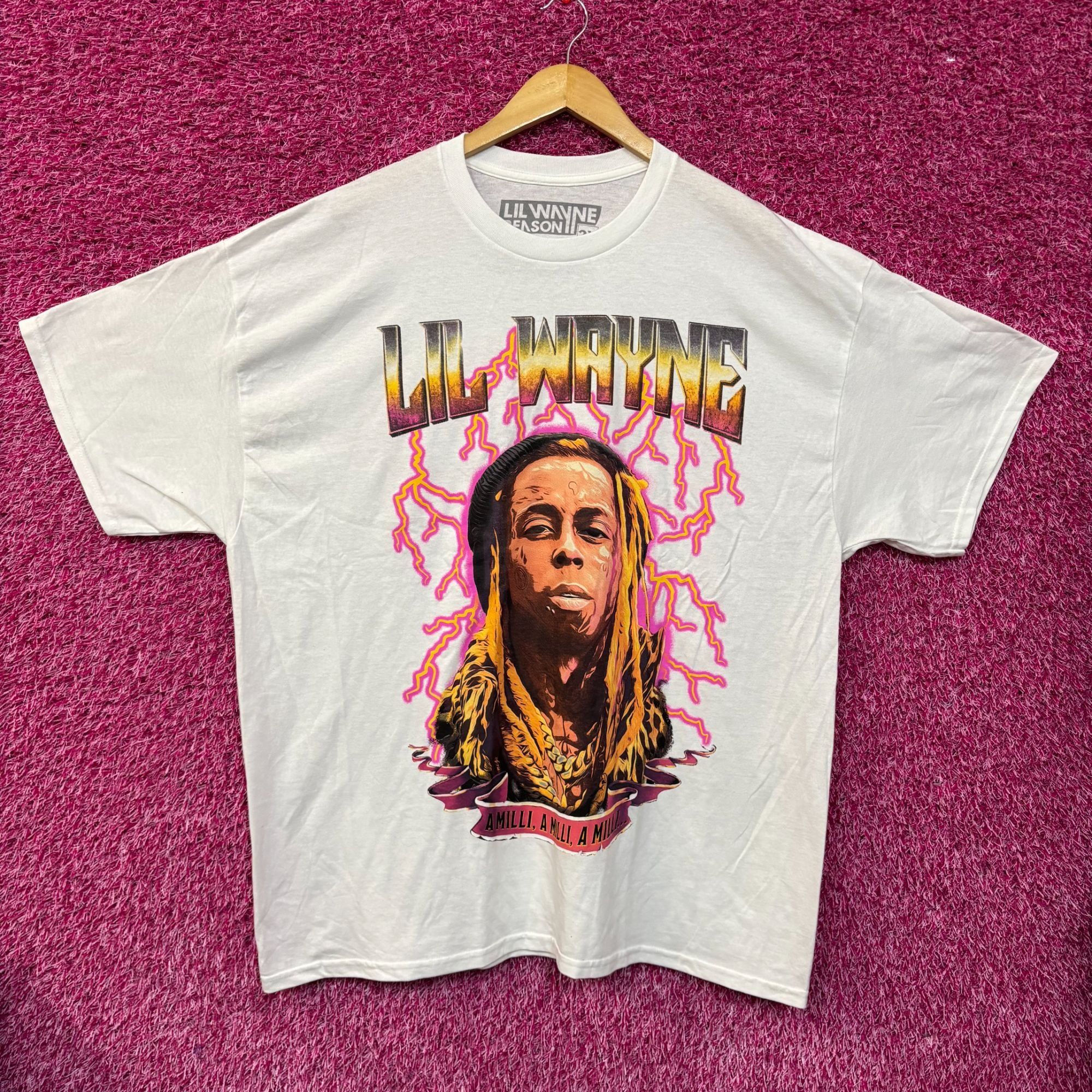 Lil Wayne Reason Lil Wayne A Milli Graphic Design T-Shirt 2XL Size US XXL / EU 58 / 5 - 1 Thumbnail
