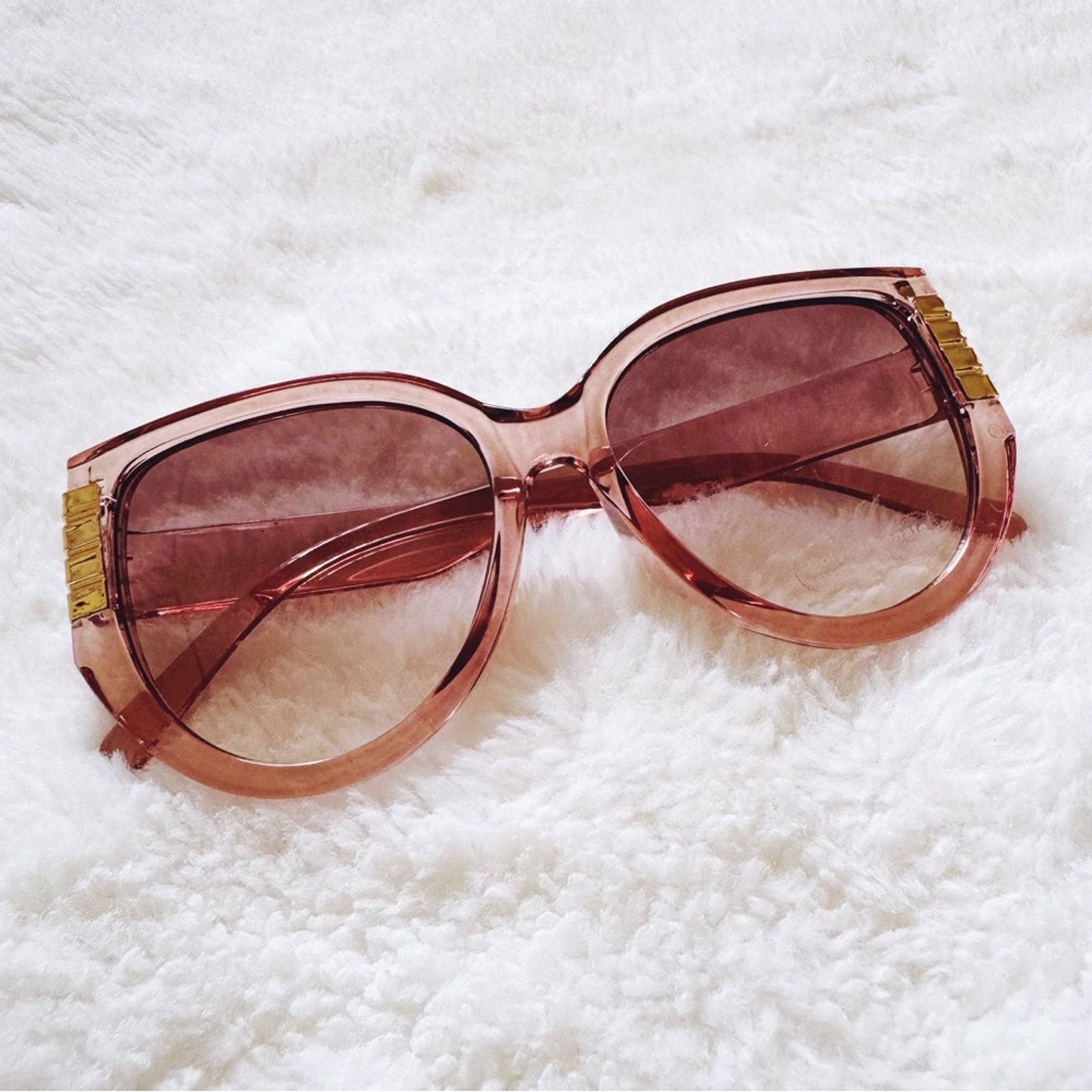 Other Rosy Clear Pink Cat Eye Oversized Sunglasses Size ONE SIZE - 4 Thumbnail