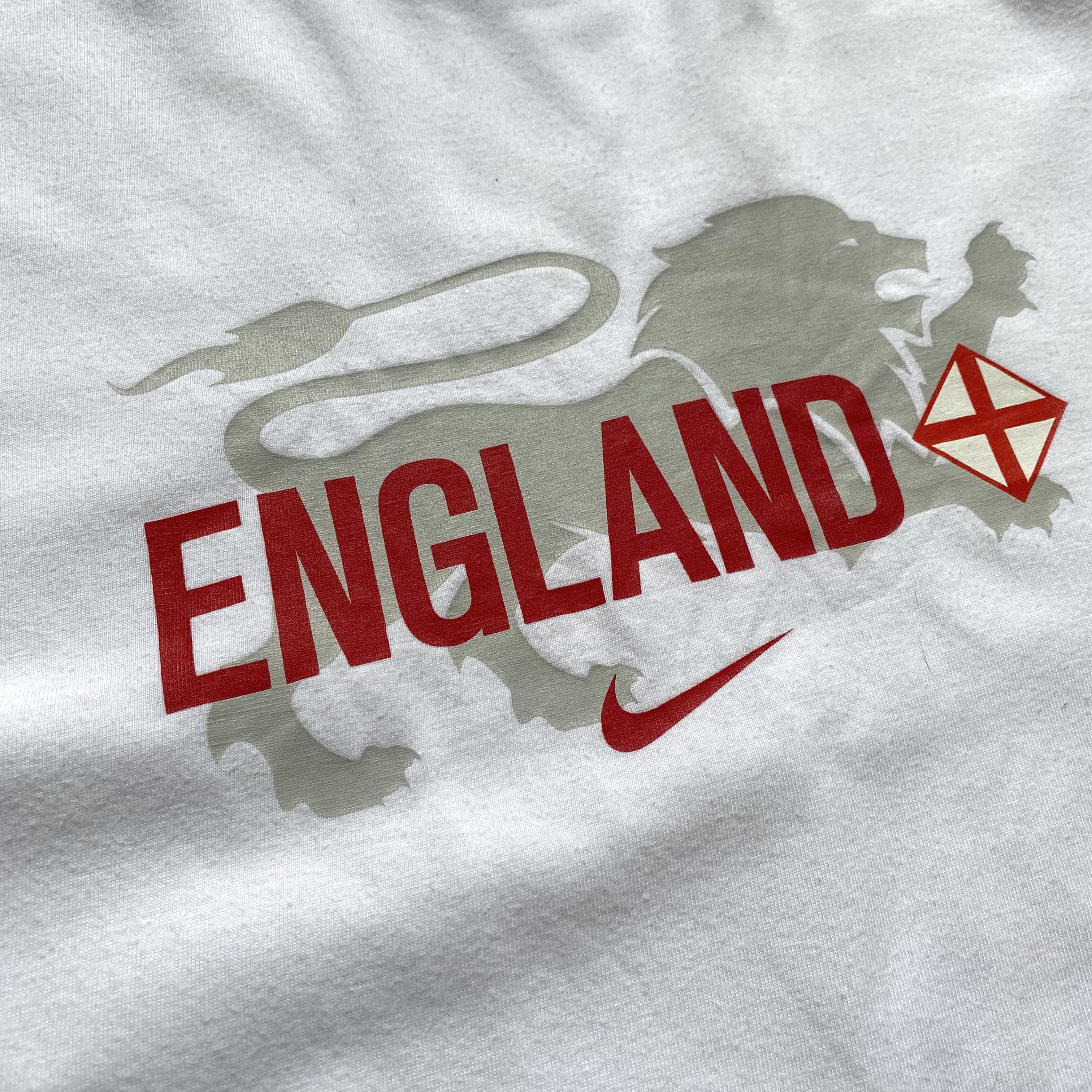 Nike 🦁 Vintage 90s NIKE England Lion Tee Soccer Rugby jersey Size US L / EU 52-54 / 3 - 4 Thumbnail
