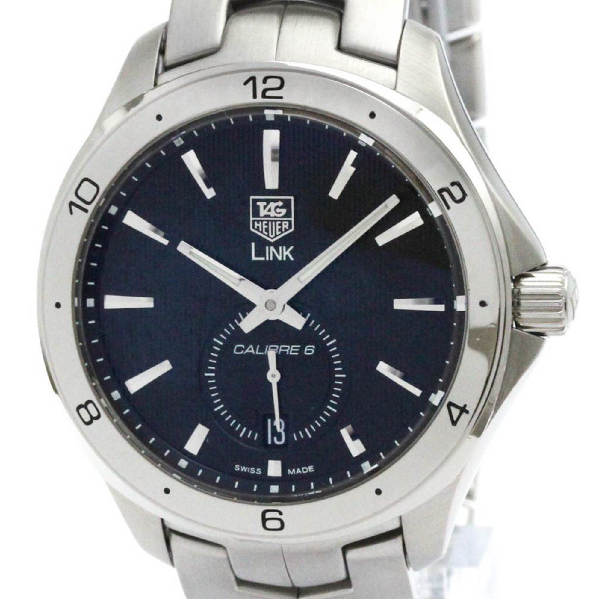 Polished TAG HEUER Link Calibre Steel Automatic Mens Watch