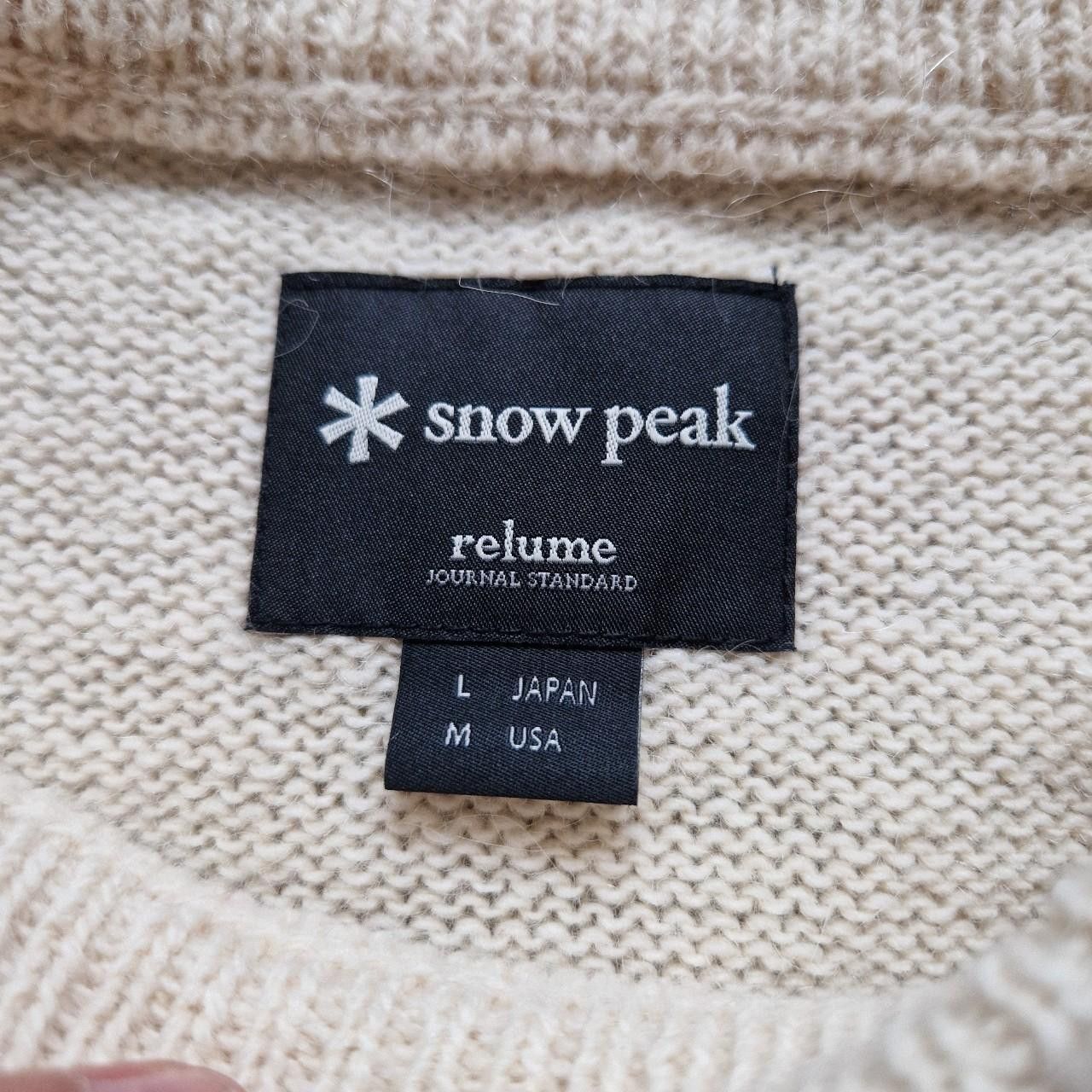 Snow Peak Mens snow peak wool blend "peak" spell out jumper Size US M / EU 48-50 / 2 - 5 Thumbnail