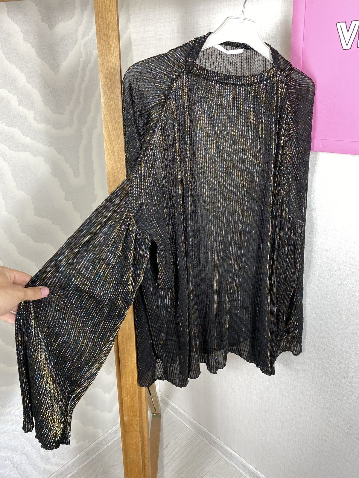 Rosetta Getty ROSETTA GETTY 18SS Pleated Glitter Blouse Size S / US 4 / IT 40 - 8 Thumbnail