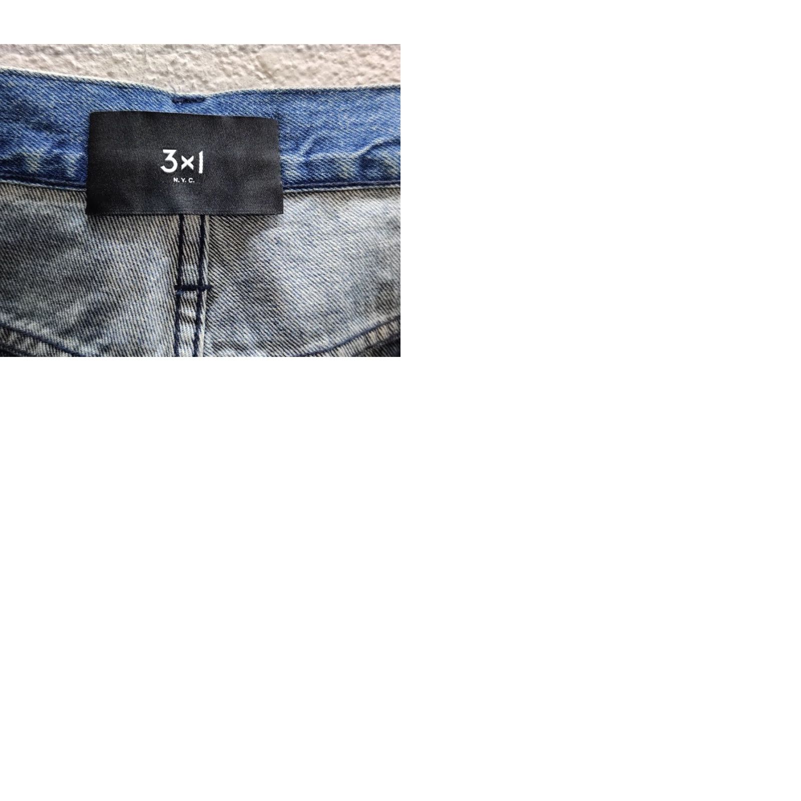 3x1 3x1 NYC Denim Blue Side Snap Jeans Women Sz 27 Straight Inseam 32 NWT Size 27" / US 4 / IT 40 - 9 Thumbnail