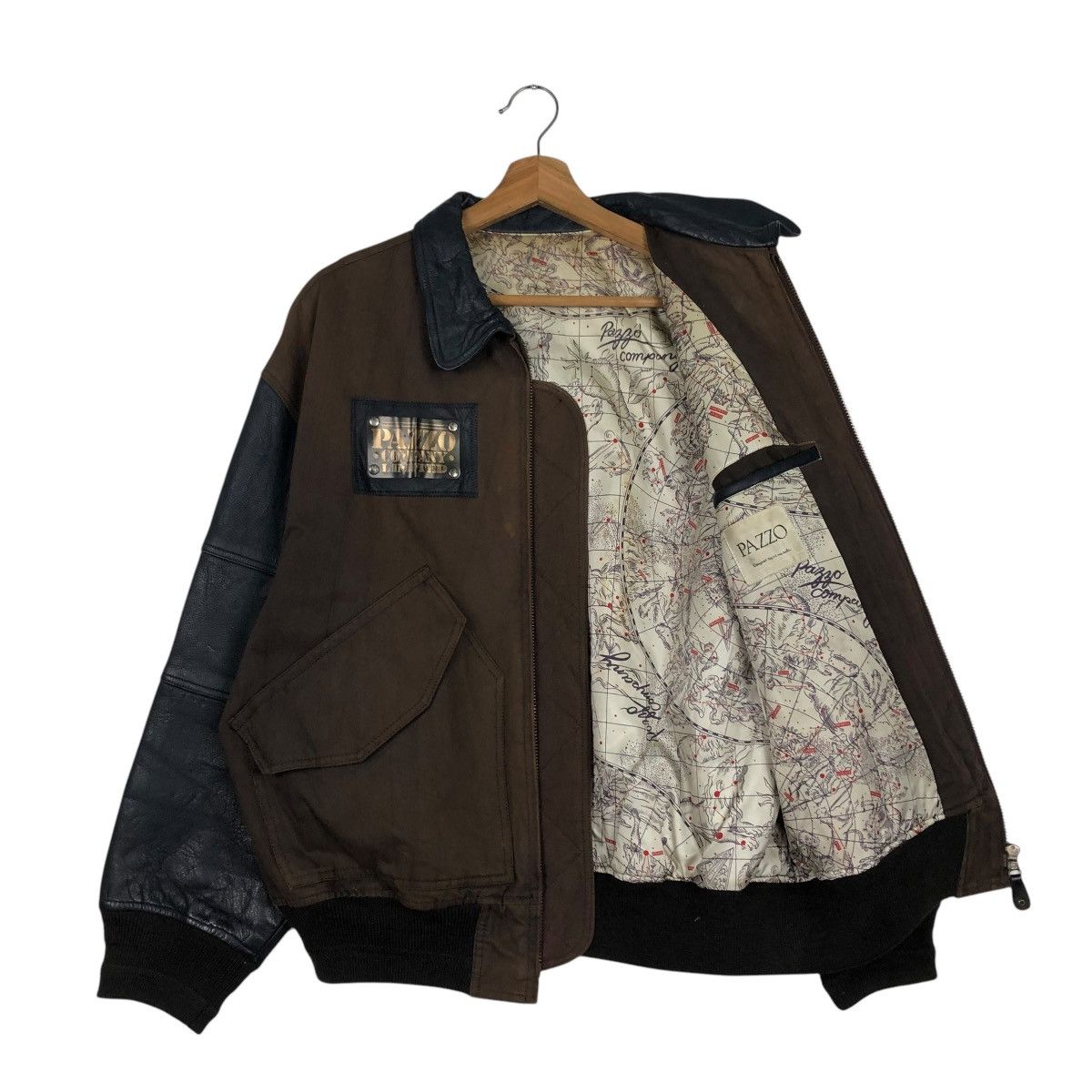 Japanese Brand 🔥VINTAGE BOMBER LEATHER JACKET PAZZO COMPANY ISSEY MIYAKE Size US M / EU 48-50 / 2 - 13 Thumbnail