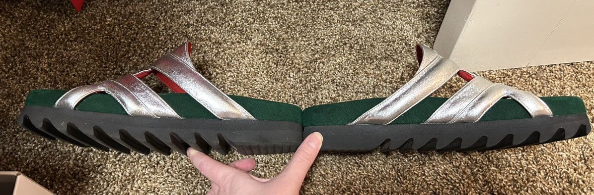 Japanese Brand Paradox MF DOOM metallic mask sandals - super rare, BLOHM Size US 8 / EU 41 - 2 Thumbnail