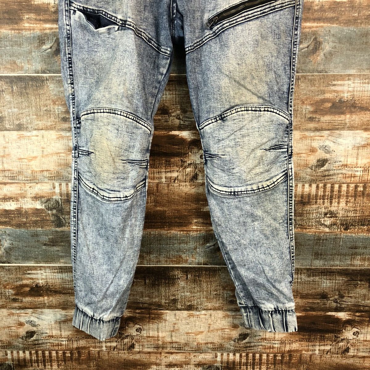 Japanese Brand Field Core Blue Denim utility tactical jogger Pants #A2173 Size US 32 / EU 48 - 6 Thumbnail
