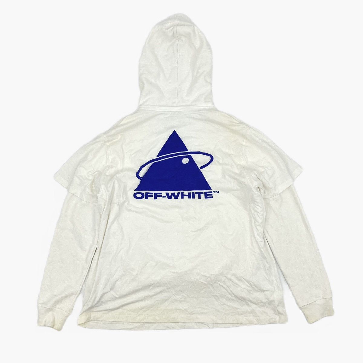 Off-White Off-White Triangle Double Sleeve Hooded Sweatshirt Size US XL / EU 56 / 4 - 2 Thumbnail